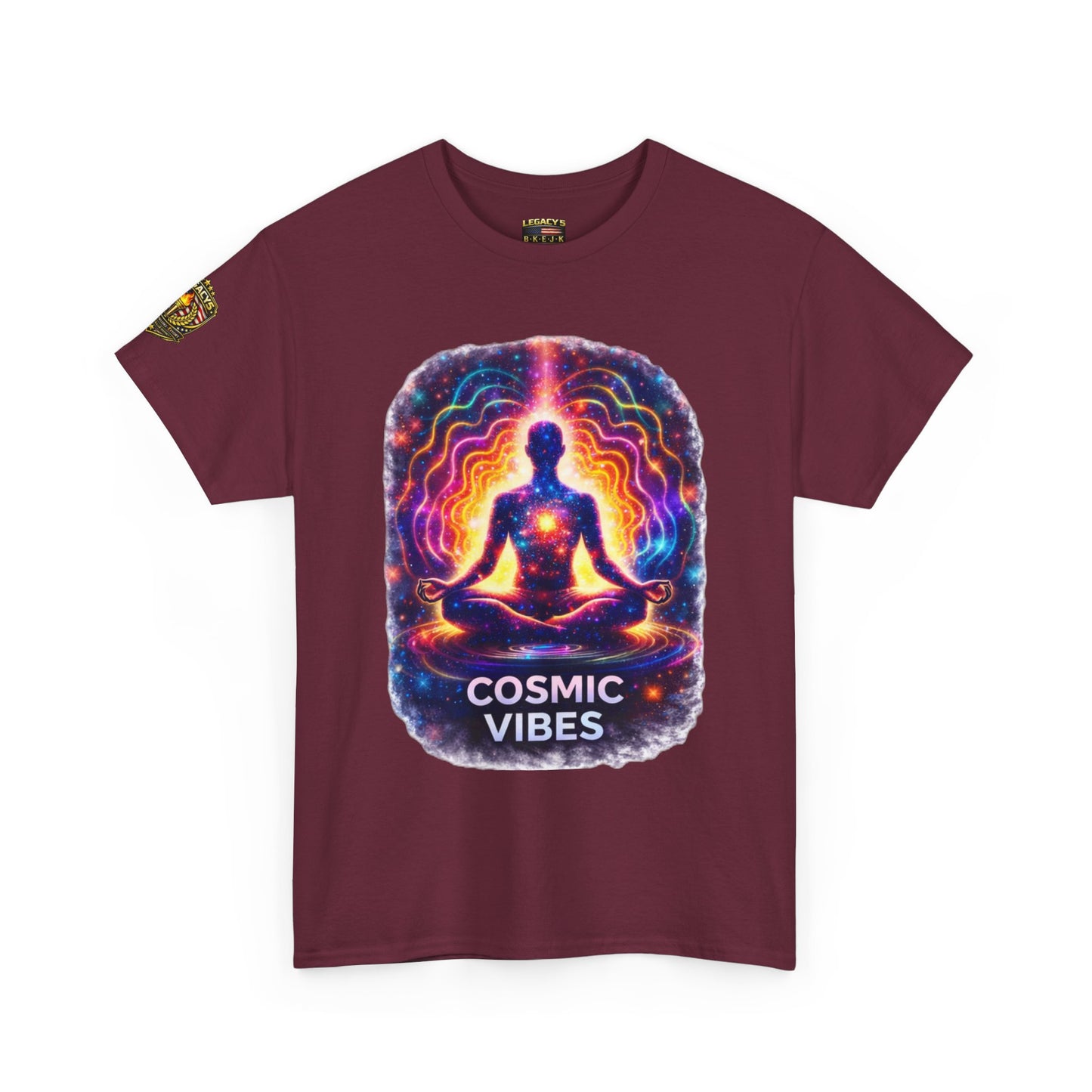 Meditating Silhouette 'Cosmic Vibes' T-shirt