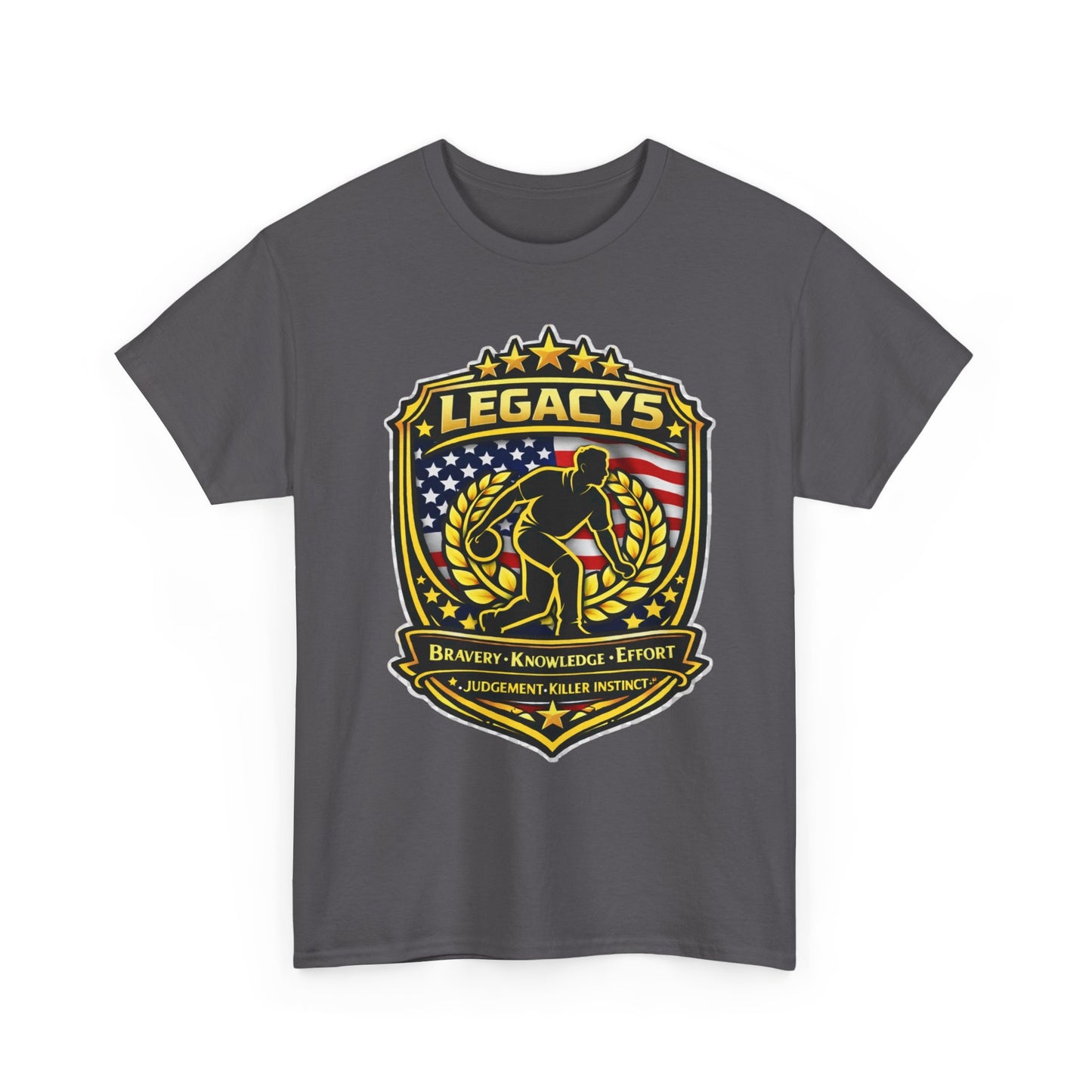 Bowling - Male Silhouette Legacy Shield T-Shirt
