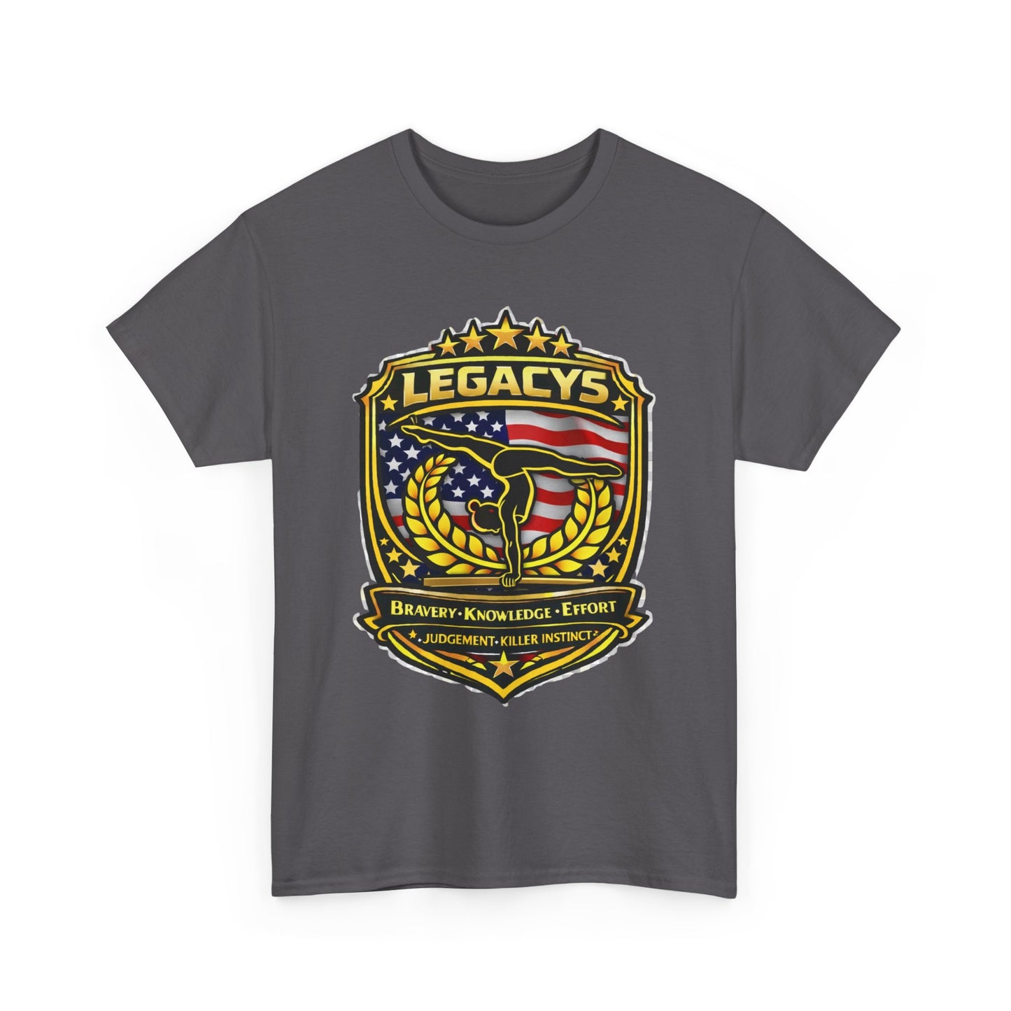 Gymnastics - Female Silhouette Legacy Shield T-Shirt