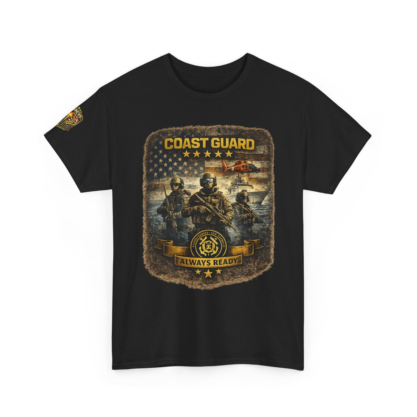 Coast Guard Helicopter 'Always Ready' Graphic Tee w/ Legacy 5 Brand Crest