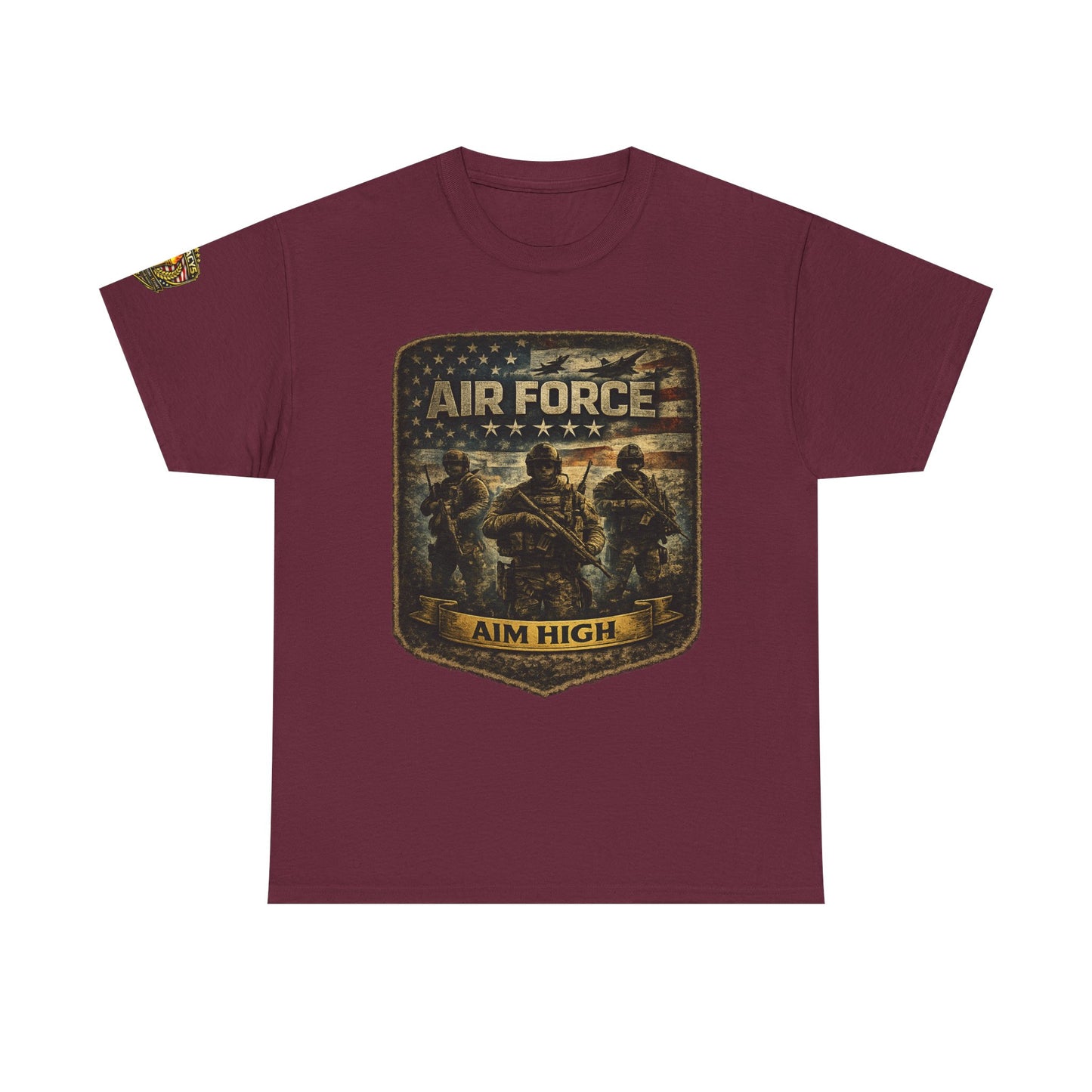 Air Force 'Aim High' Military Tee w/ Legacy 5 Brand Crest