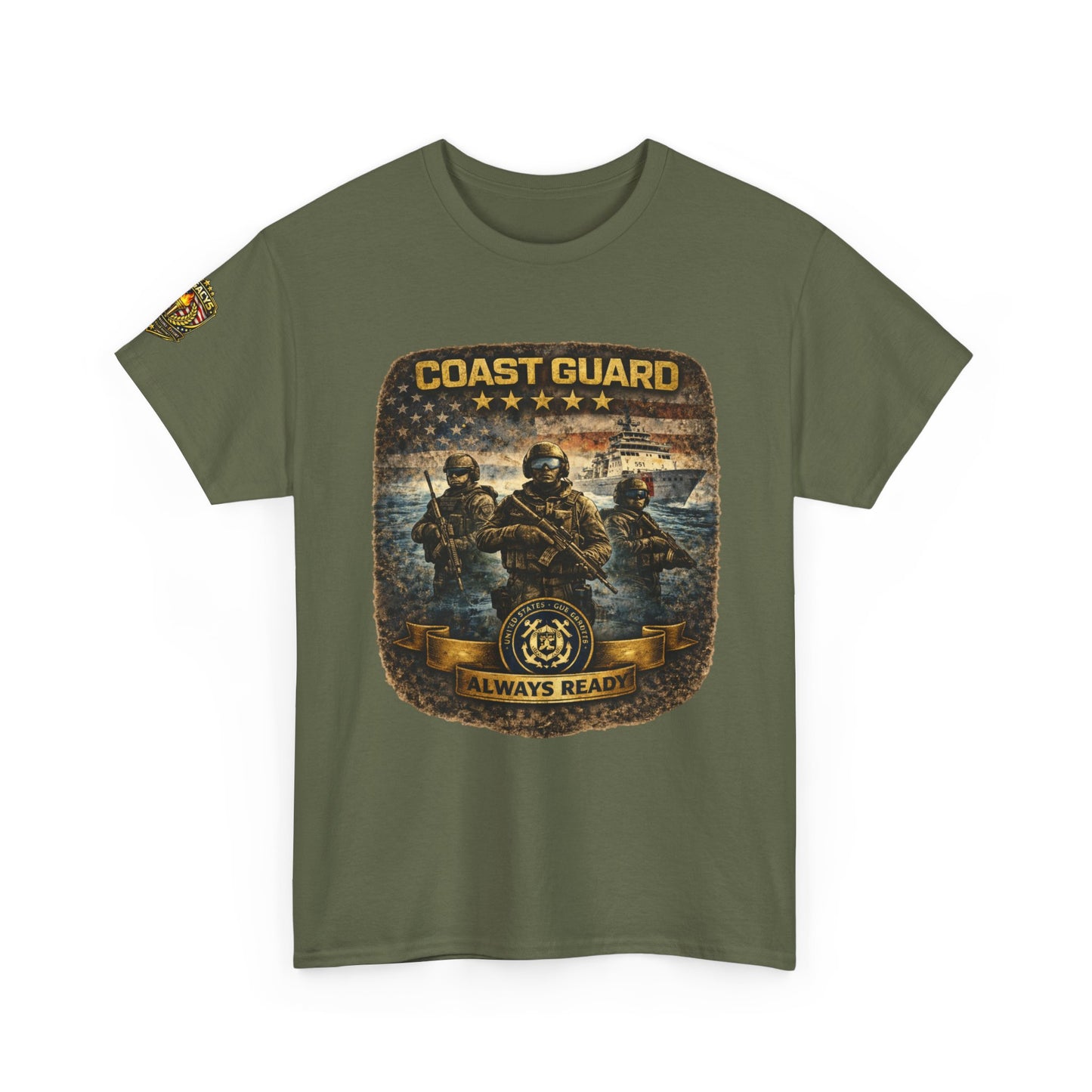 Coast Guard "Always Ready" â€“ Military Veteran Tribute Tee w/ Legacy 5 Brand Crest