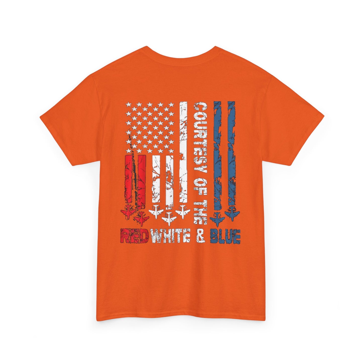 Courtesy of the Red White & Blue Military Flag T-shirt