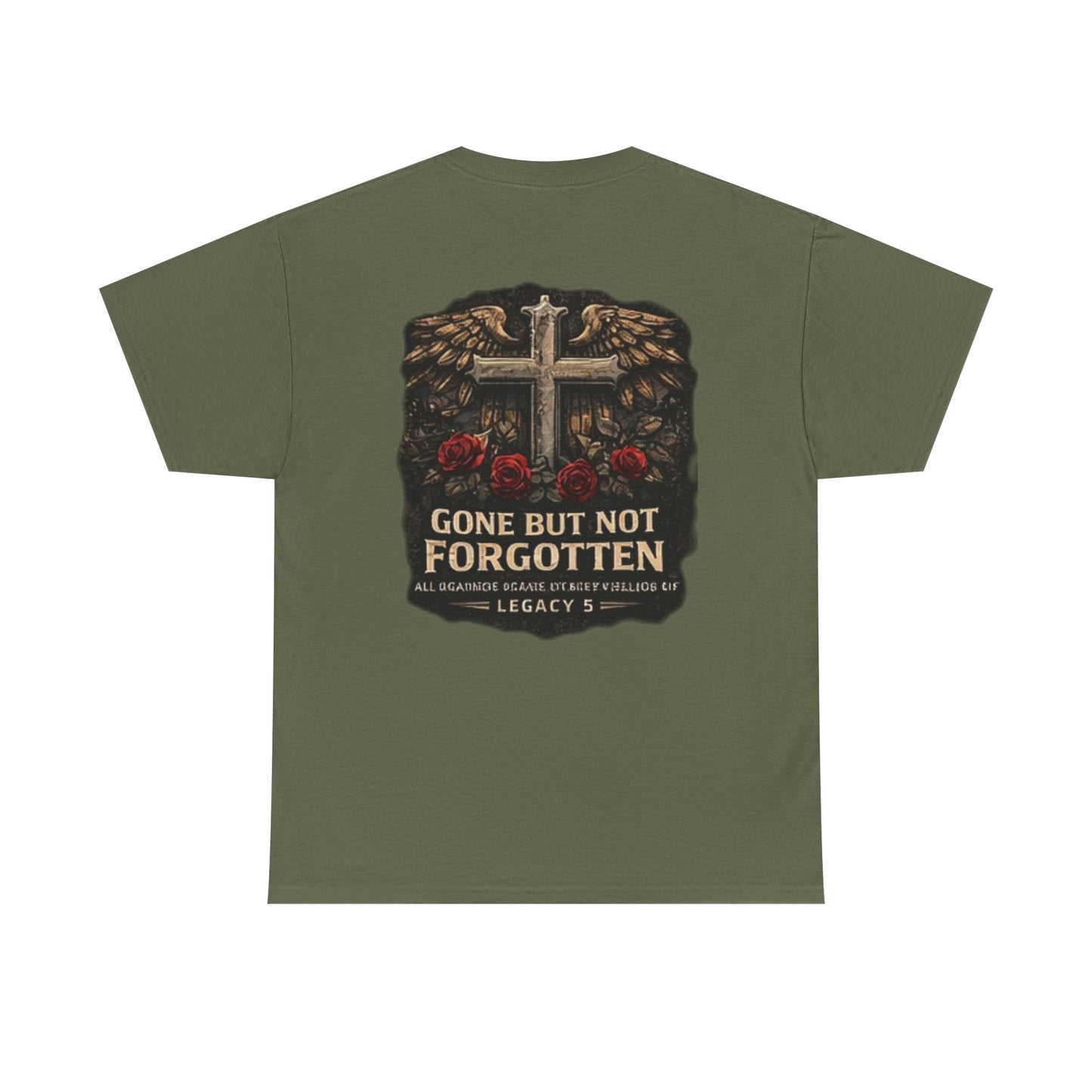 Gone But Not Forgotten Cross & Roses Memorial T-Shirt