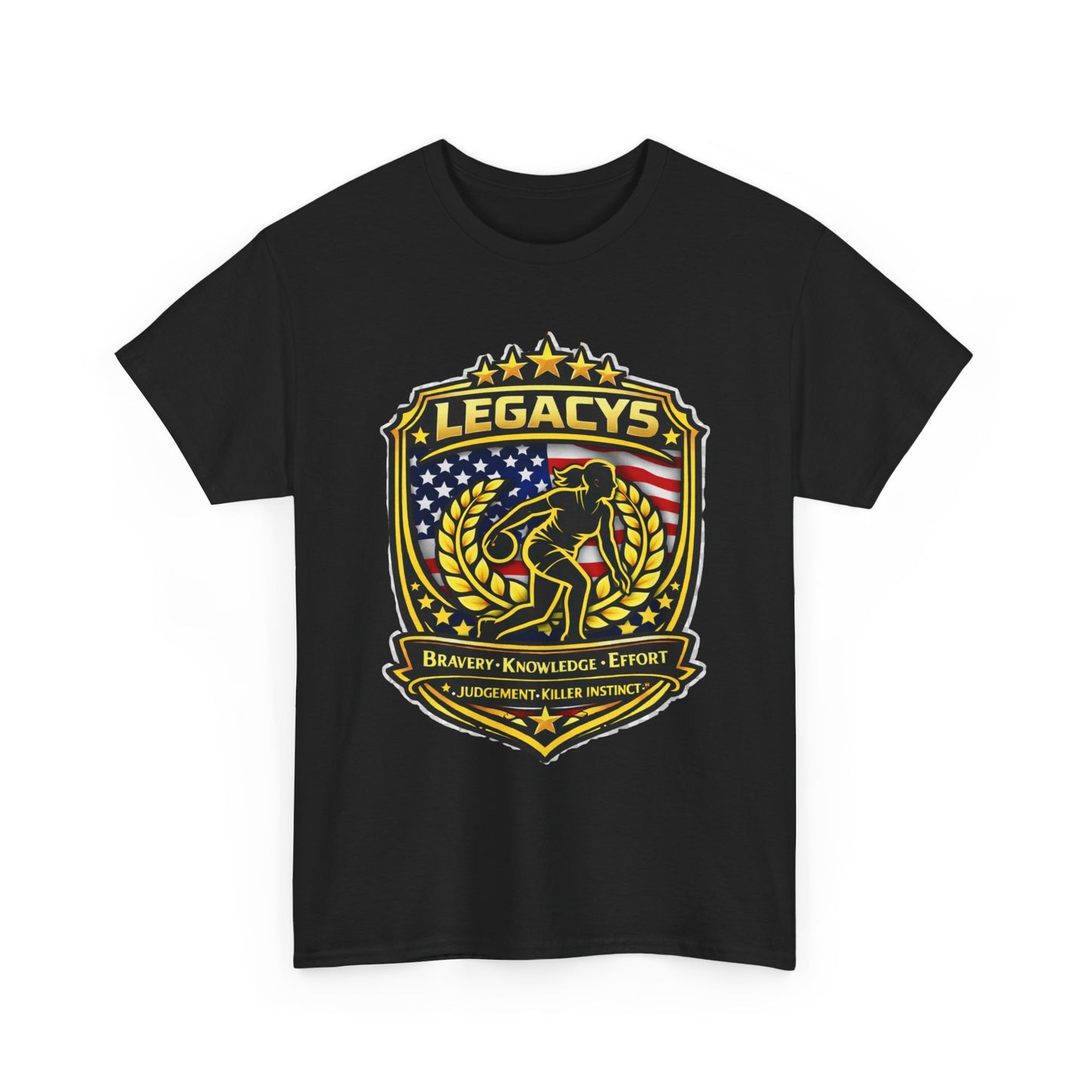 Bowling- Female Sihouette Legacy Shield T-Shirt