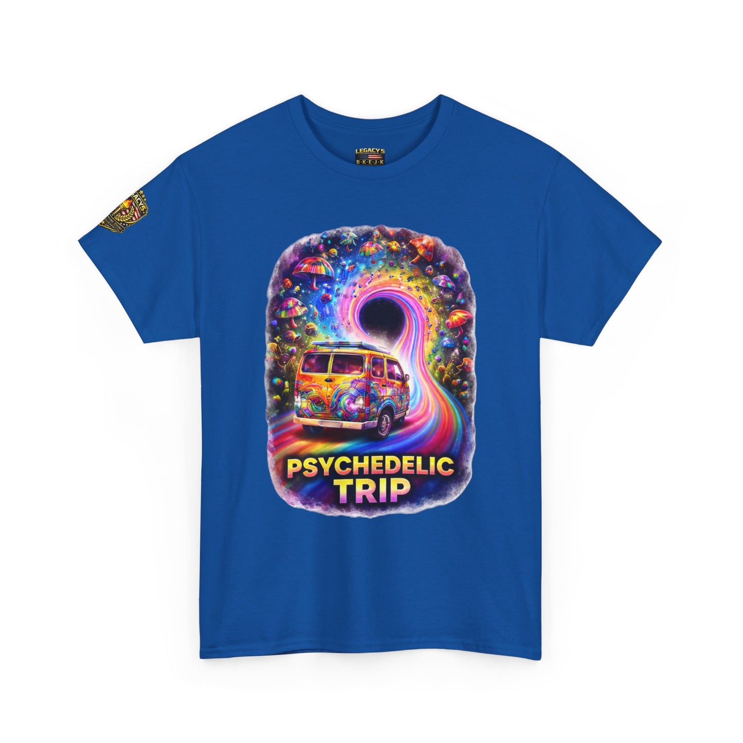 Retro VW Van Cosmic Psychedelic Road Trip T-Shirt