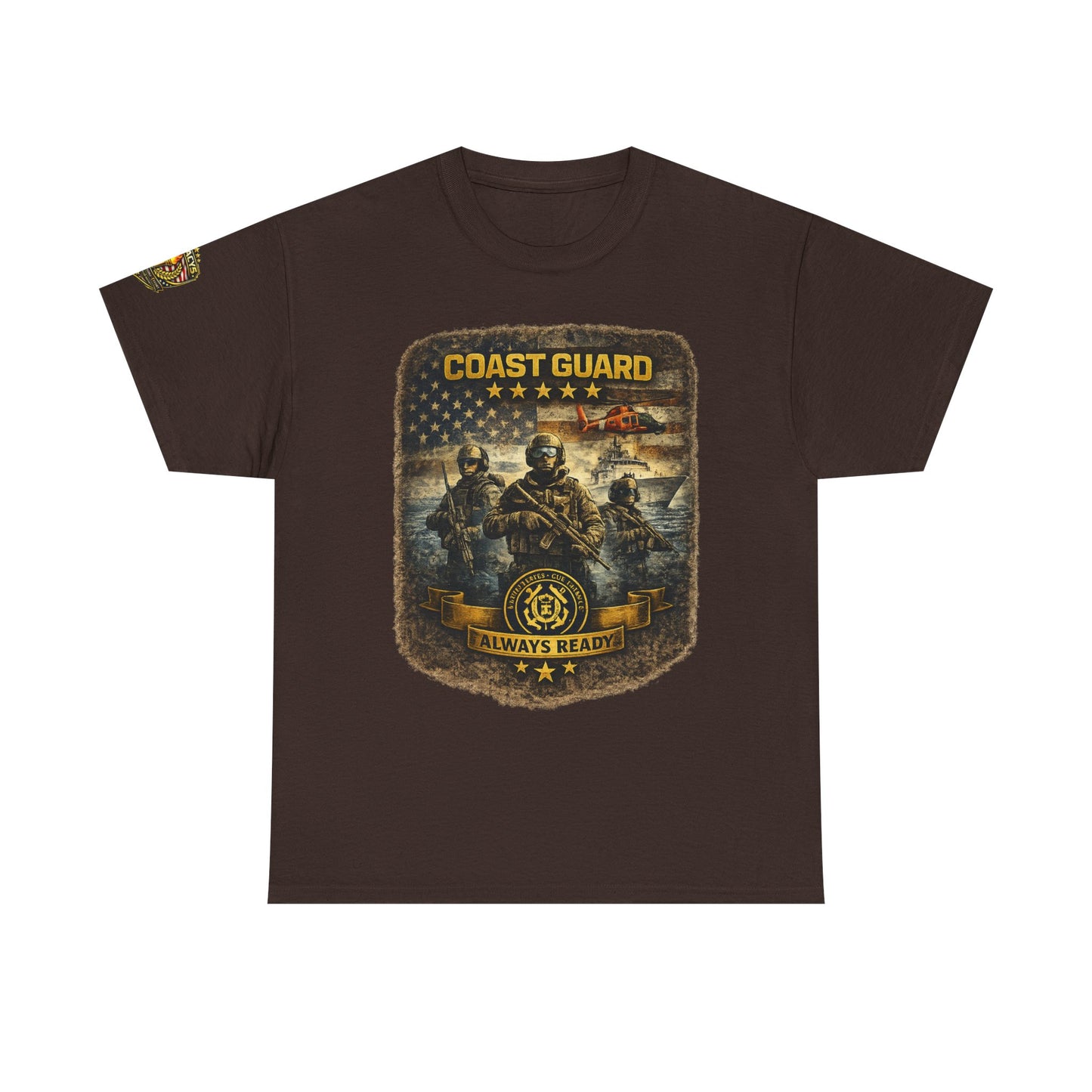 Coast Guard Helicopter 'Always Ready' Graphic Tee w/ Legacy 5 Brand Crest