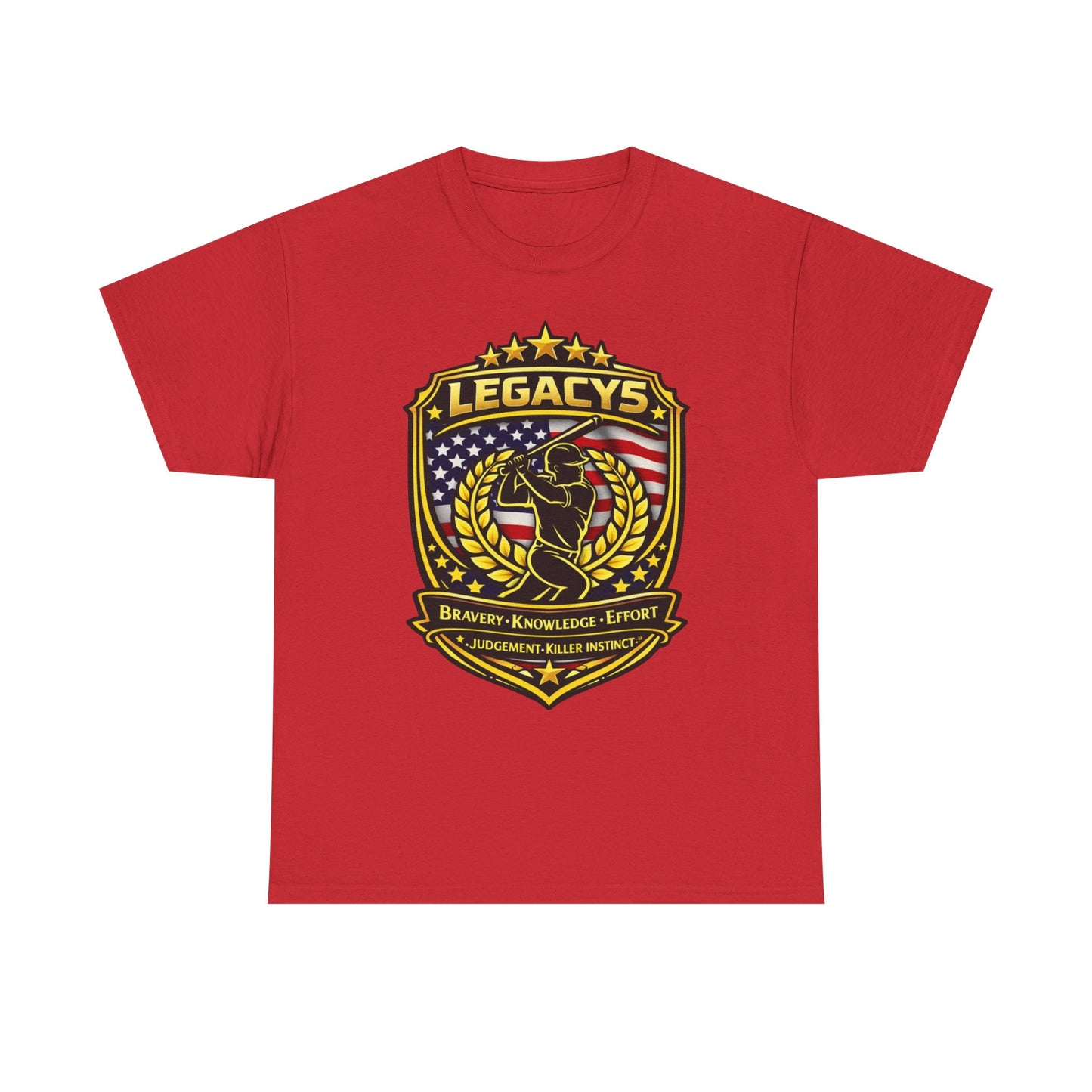 Baseball/Softball - Male Silhouette Legacy Shield T-Shirt