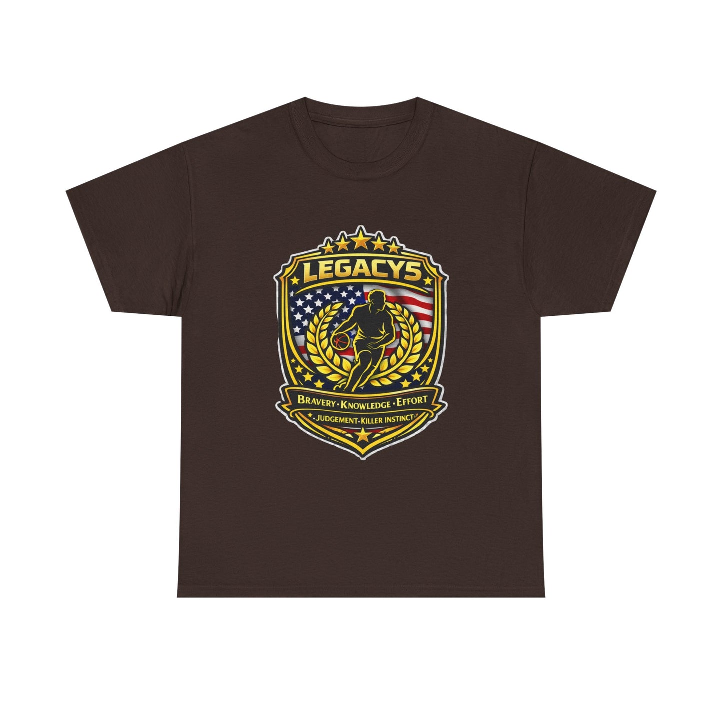 Basketball - Male Silhouette Legacy Shield T-Shirt