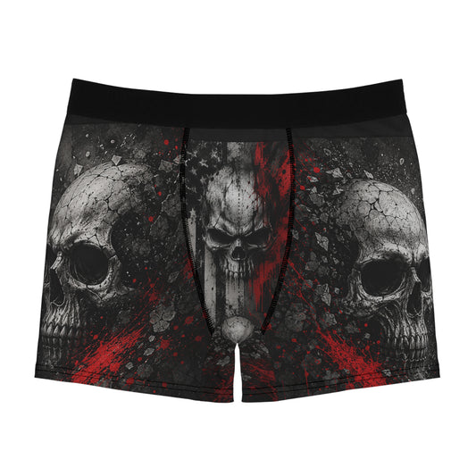 Skull Rage Boxer Briefs – Dark Grunge All-Over Print