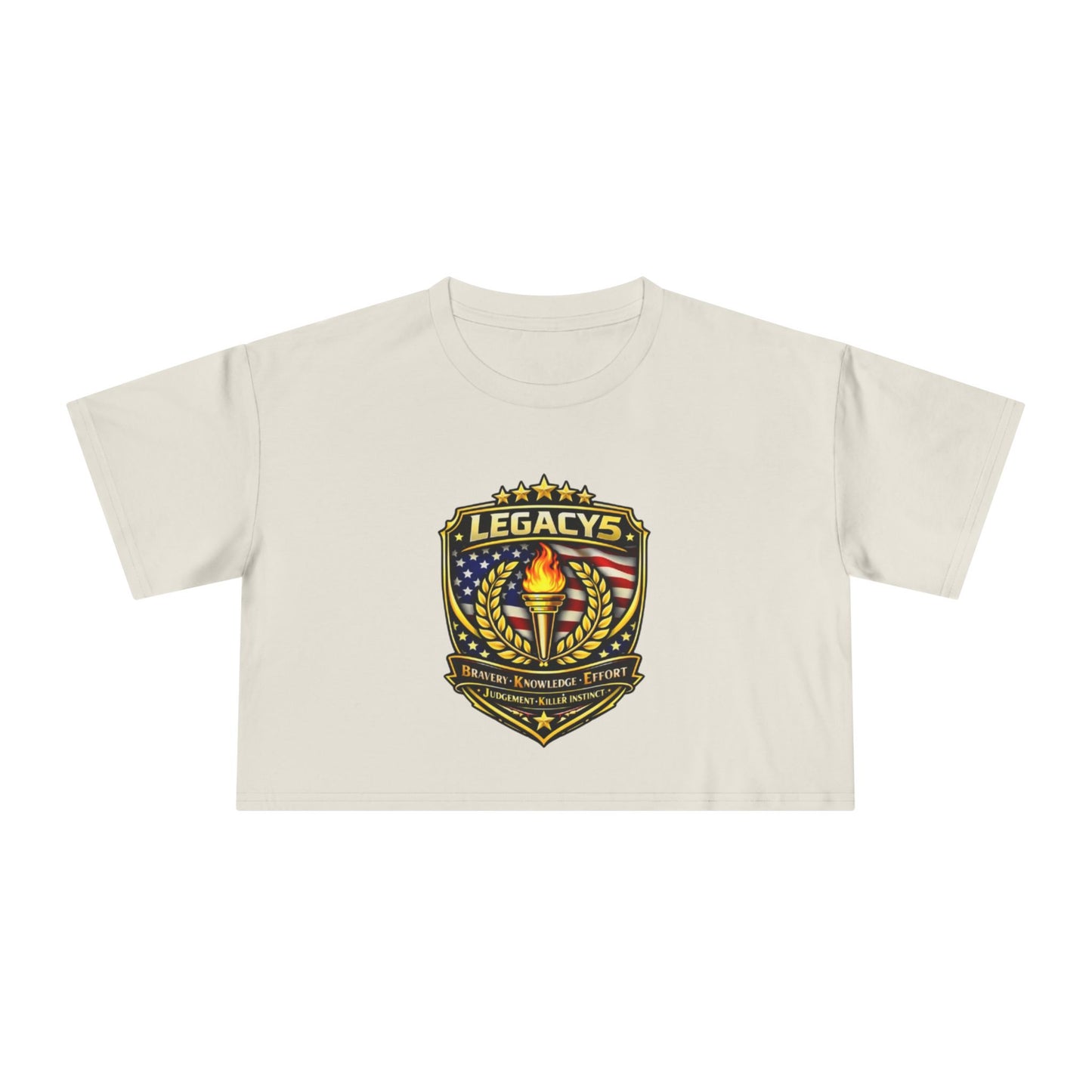 Legacy 5 Shield Crop Tee