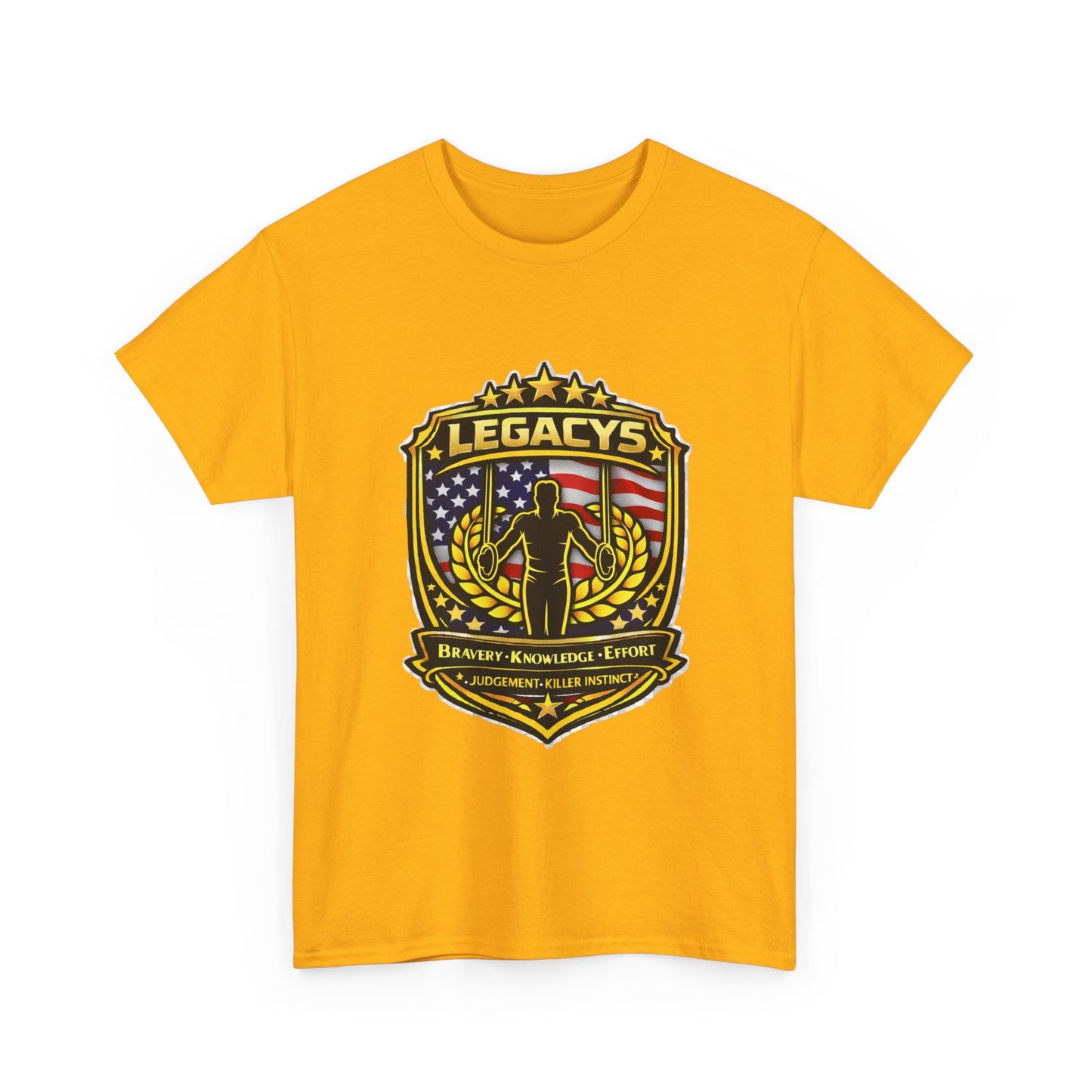 Gymnastics - Male Silhouette Legacy Shield T-Shirt
