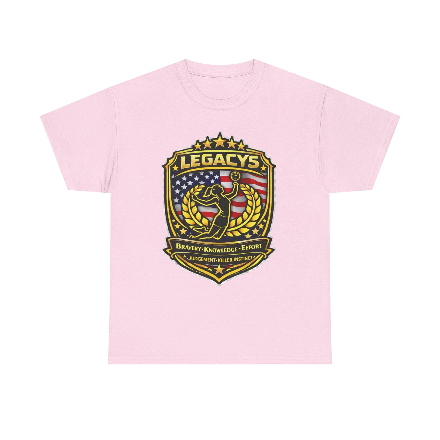 Volleyball - Female Silhouette Legacy Shield T-Shirt