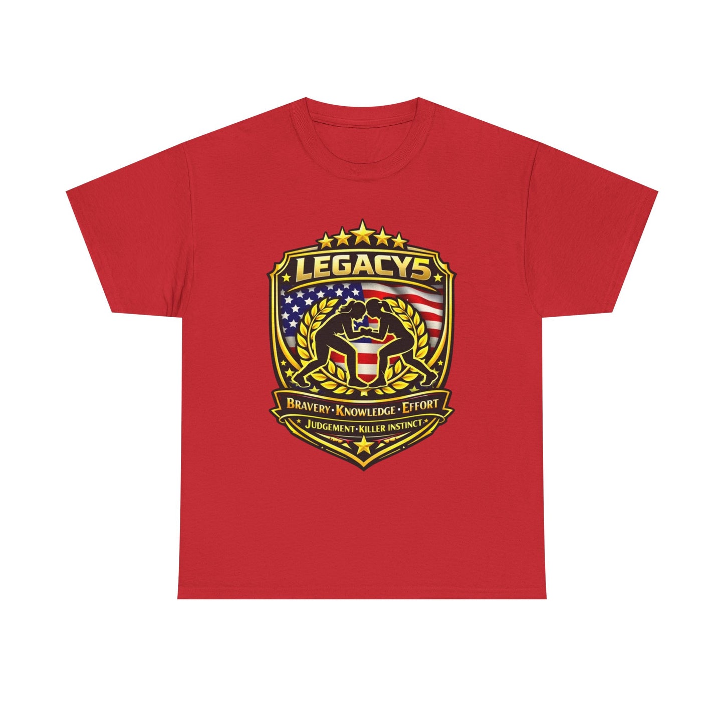 Wrestling- Female Silhouette Legacy Shield T-Shirt