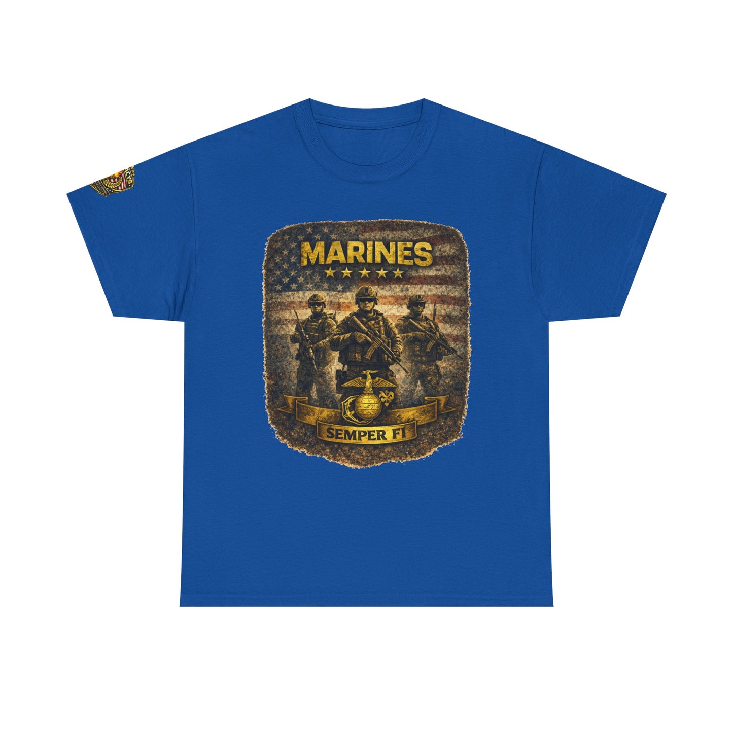 Marines Semper Fi Tâ€‘Shirt â€” Vintage Military Emblem Tee w/ Legacy 5 Brand Crest