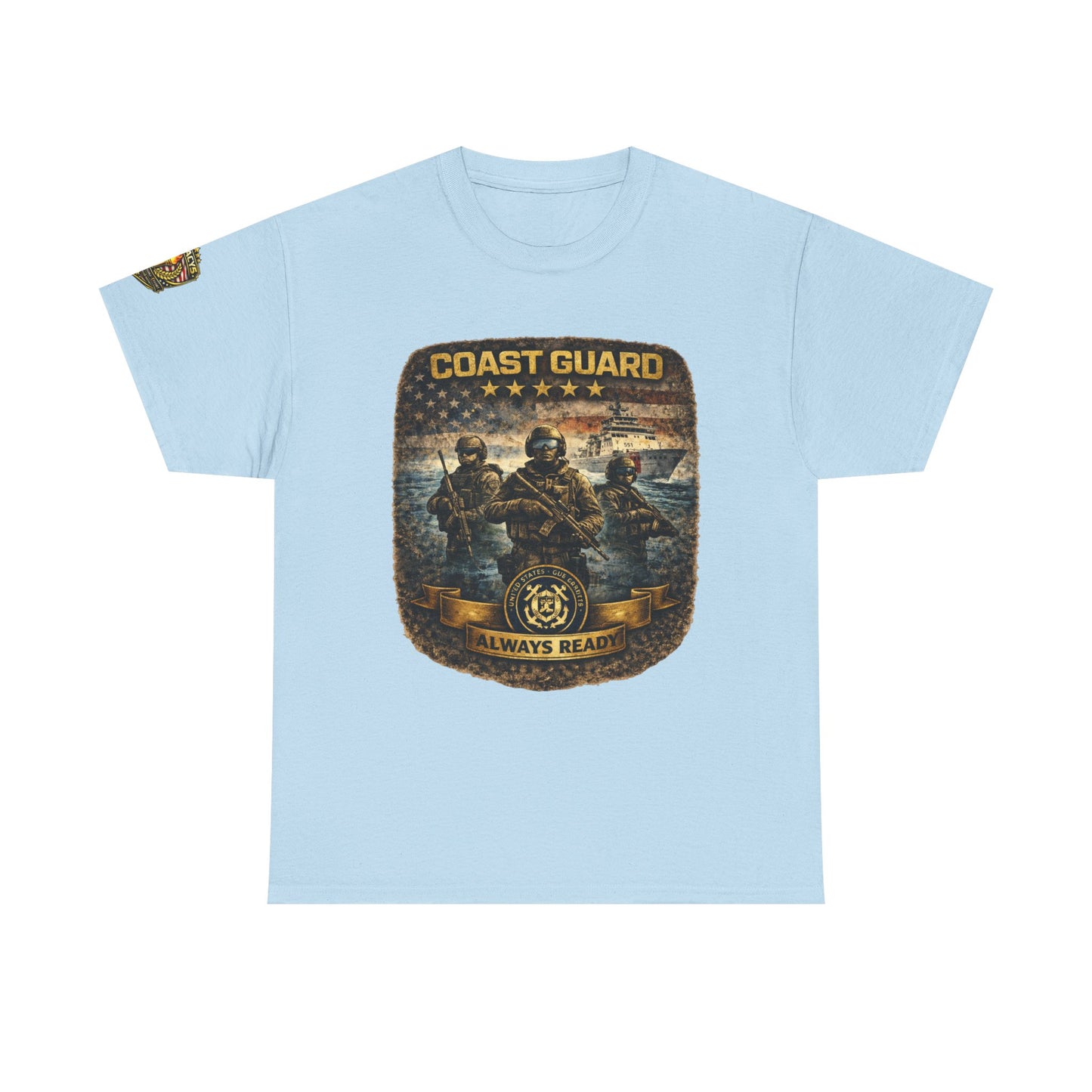 Coast Guard "Always Ready" â€“ Military Veteran Tribute Tee w/ Legacy 5 Brand Crest