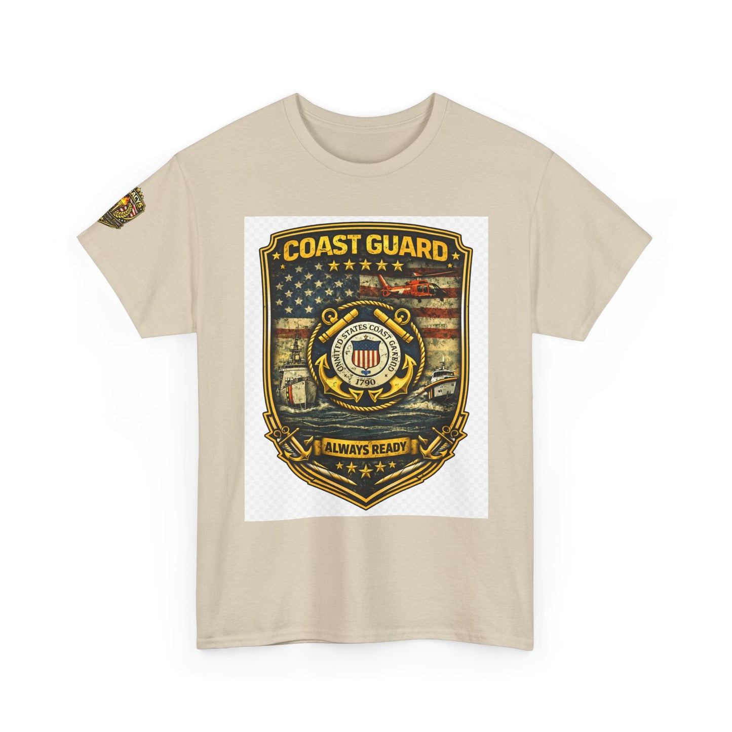 Coast Guard Shield â€” "Always Ready" Patriotic Military Tee w/ Legacy 5 Brand Crest