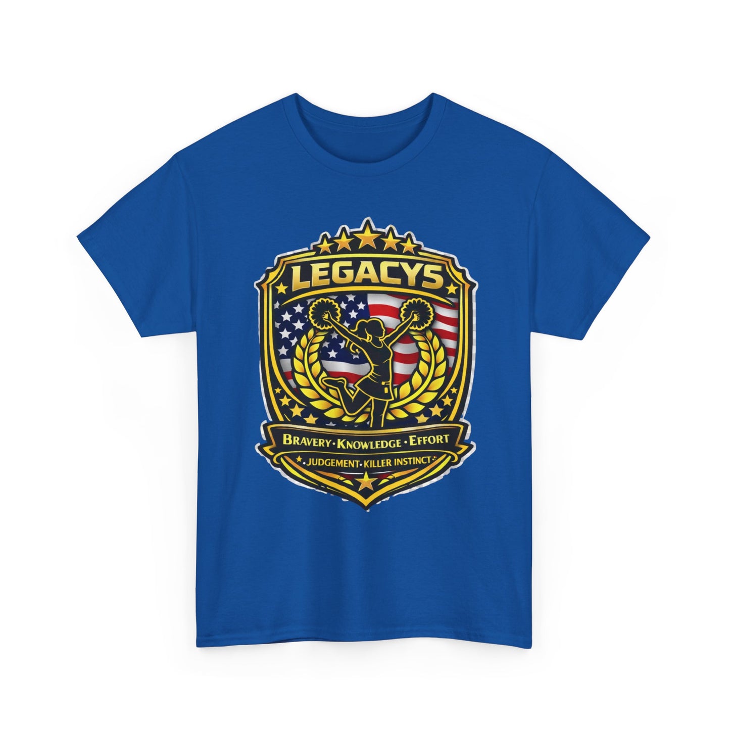 Cheerleading- Female Silhouette Legacy Shield T-Shirt