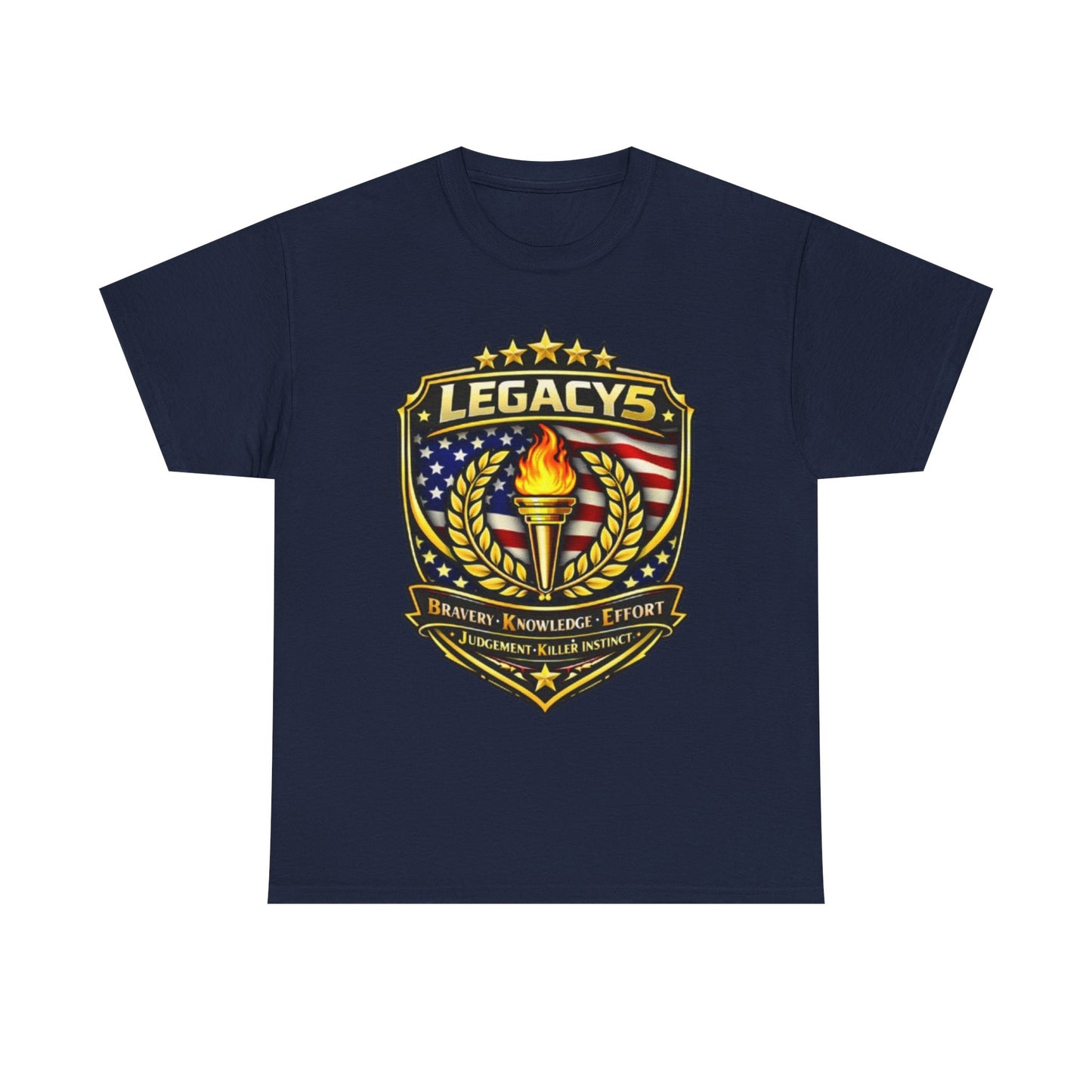 Legacy 5 Brand Crest T-Shirt - Built on Values. Worn with Purpose
