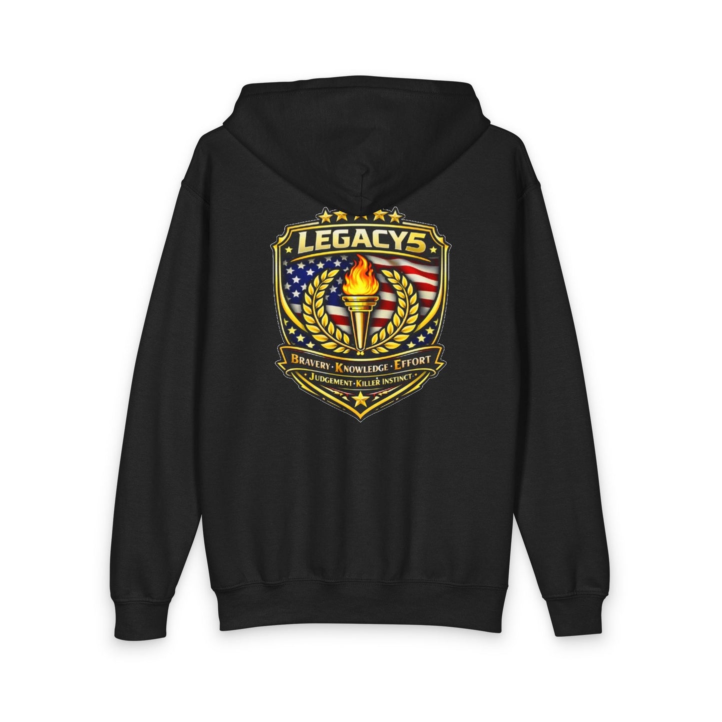 Legacy 5 Brand Crest Youth Zip Hoodie