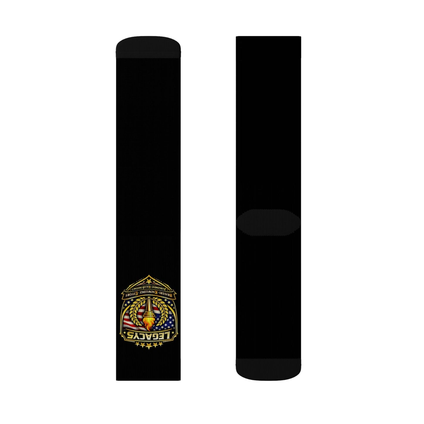 Copy of Embroidered Crest Sublimation Socks — Vintage Heraldic Badge Crew Socks