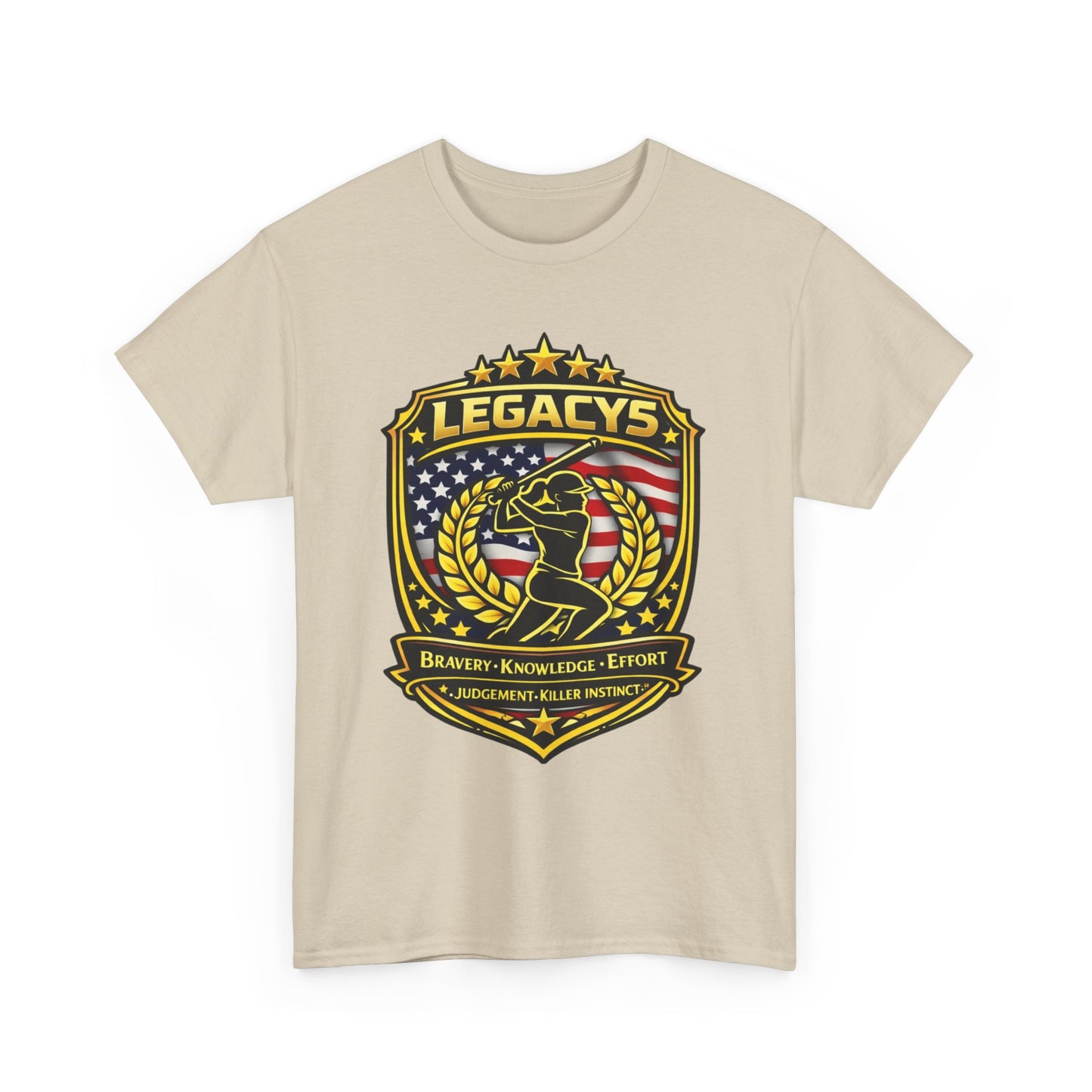 Baseball/Softball -Female Silhouette Legacy Shield T-Shirt