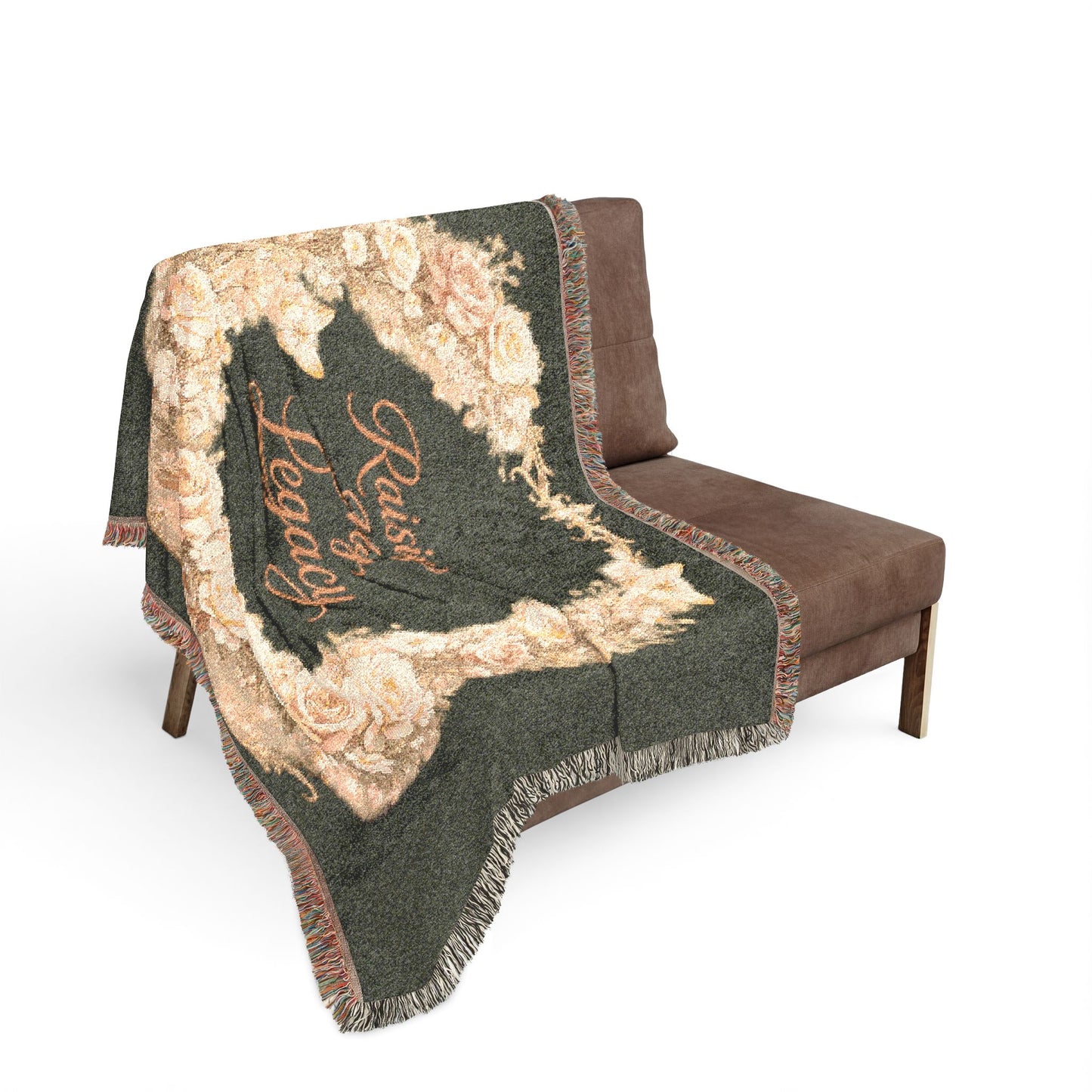 Raising My Legacy- Woven Blanket â€“ Heartfelt Floral Tribute Throw for Motherâ€™s Day & Gifts