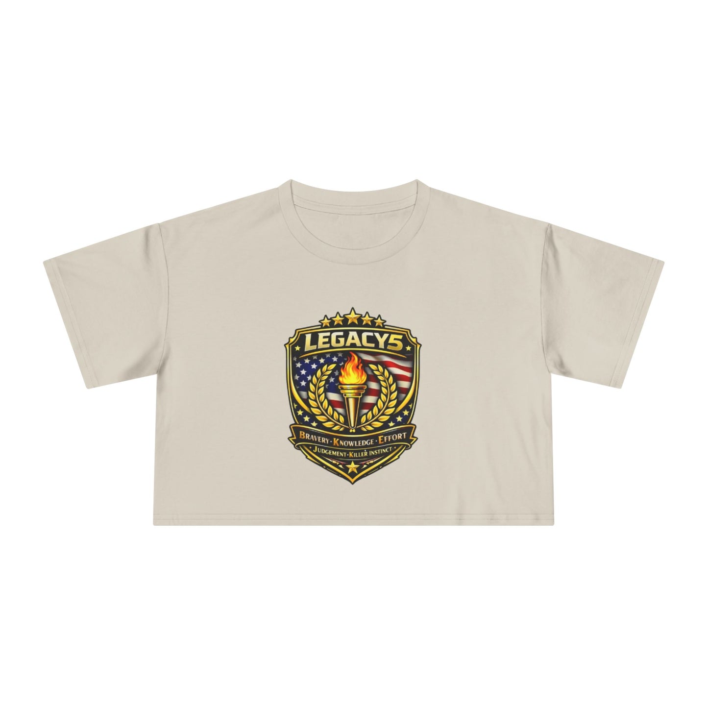 Legacy 5 Shield Crop Tee