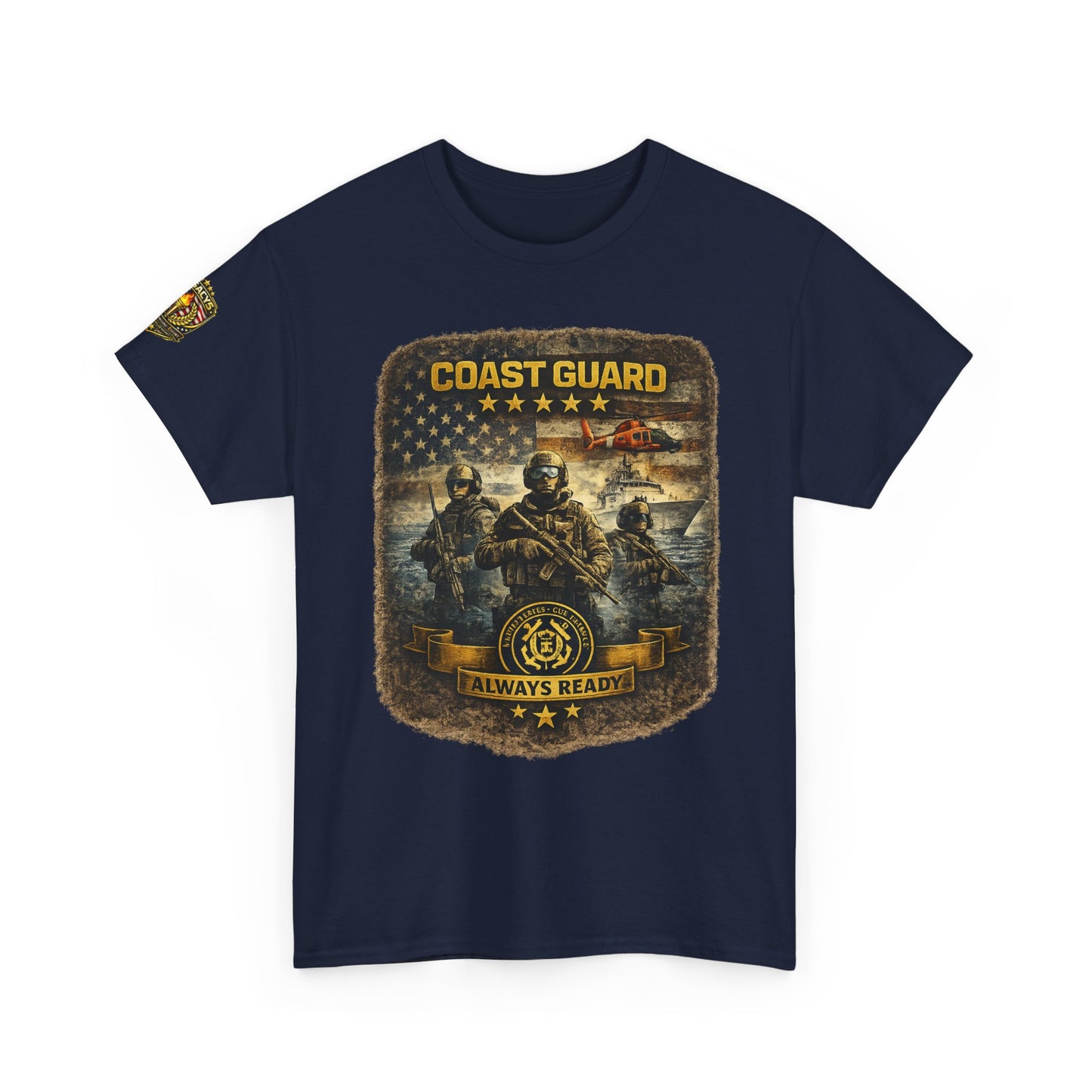 Coast Guard Helicopter 'Always Ready' Graphic Tee w/ Legacy 5 Brand Crest