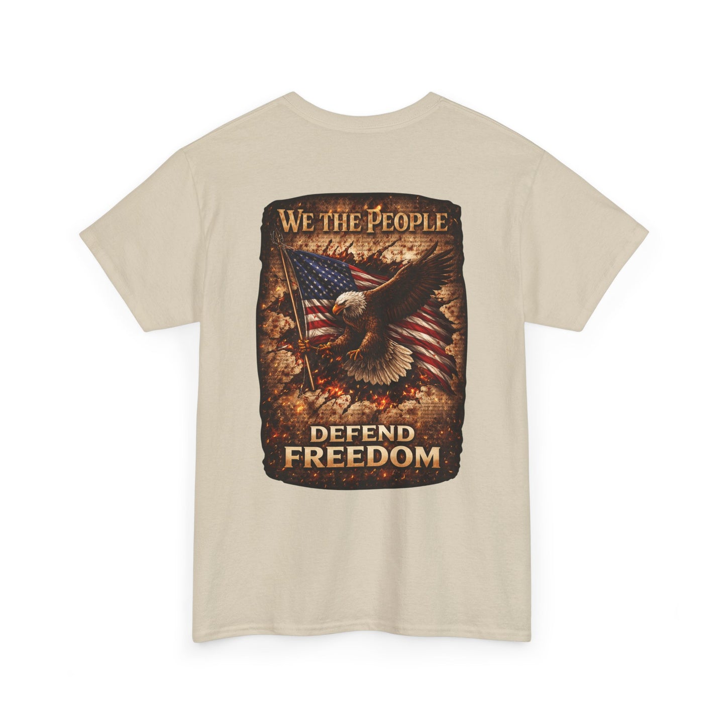 Defend Freedom 'We The People' Eagle American Flag Graphic Tâ€‘Shirt