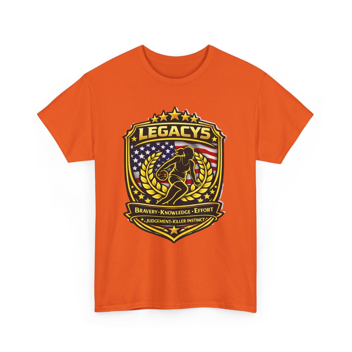 Basketball- Female Silhouette Legacy Shield T-Shirt