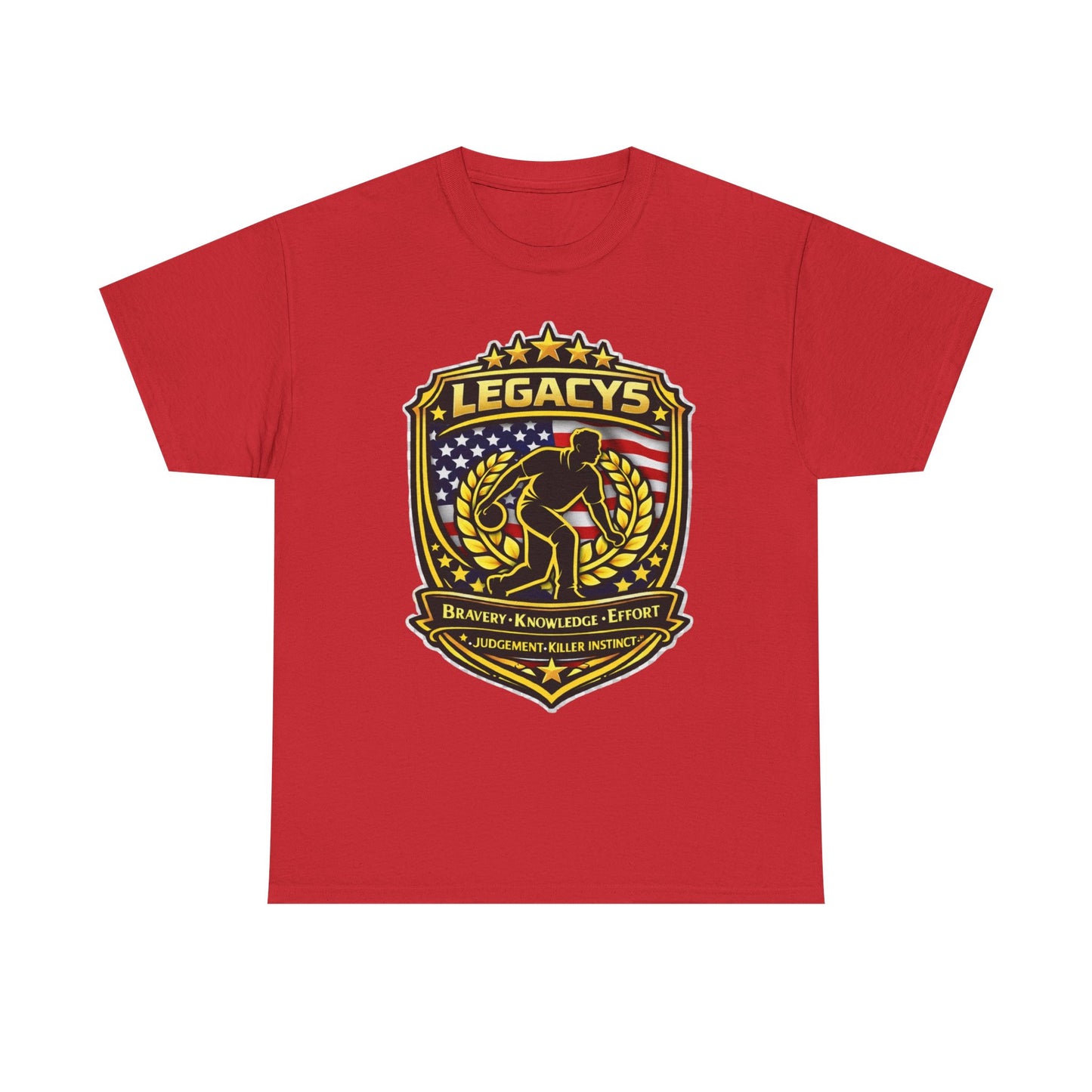 Bowling - Male Silhouette Legacy Shield T-Shirt
