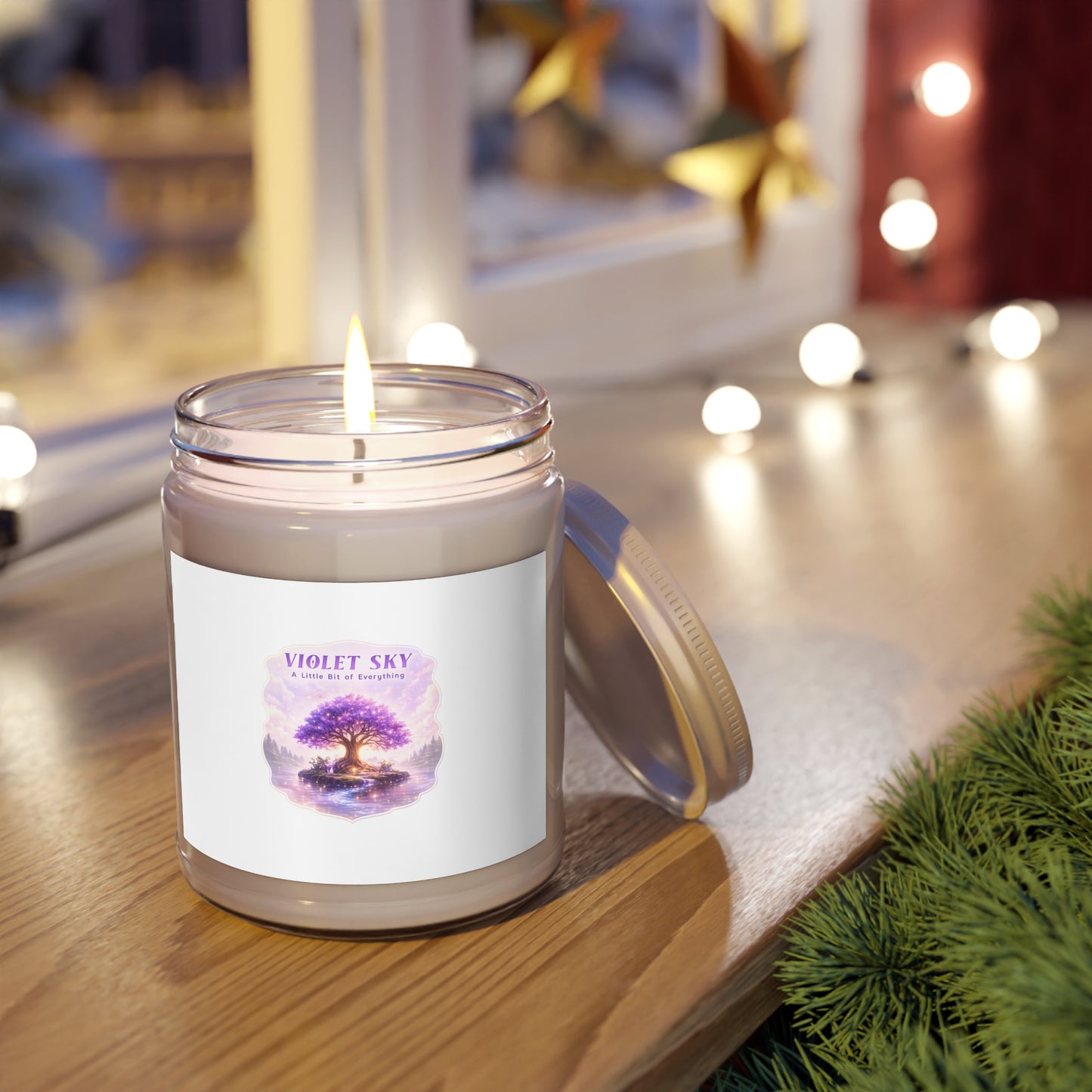 Violet Sky Scented Soy Candle — 9oz Relaxing Floral Aroma