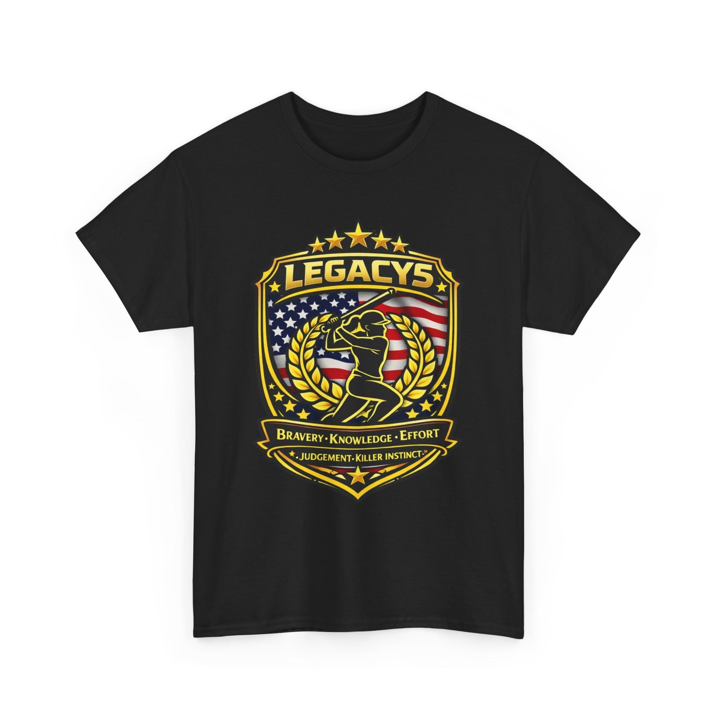 Baseball/Softball -Female Silhouette Legacy Shield T-Shirt