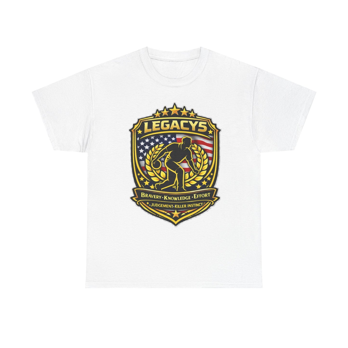 Bowling - Male Silhouette Legacy Shield T-Shirt