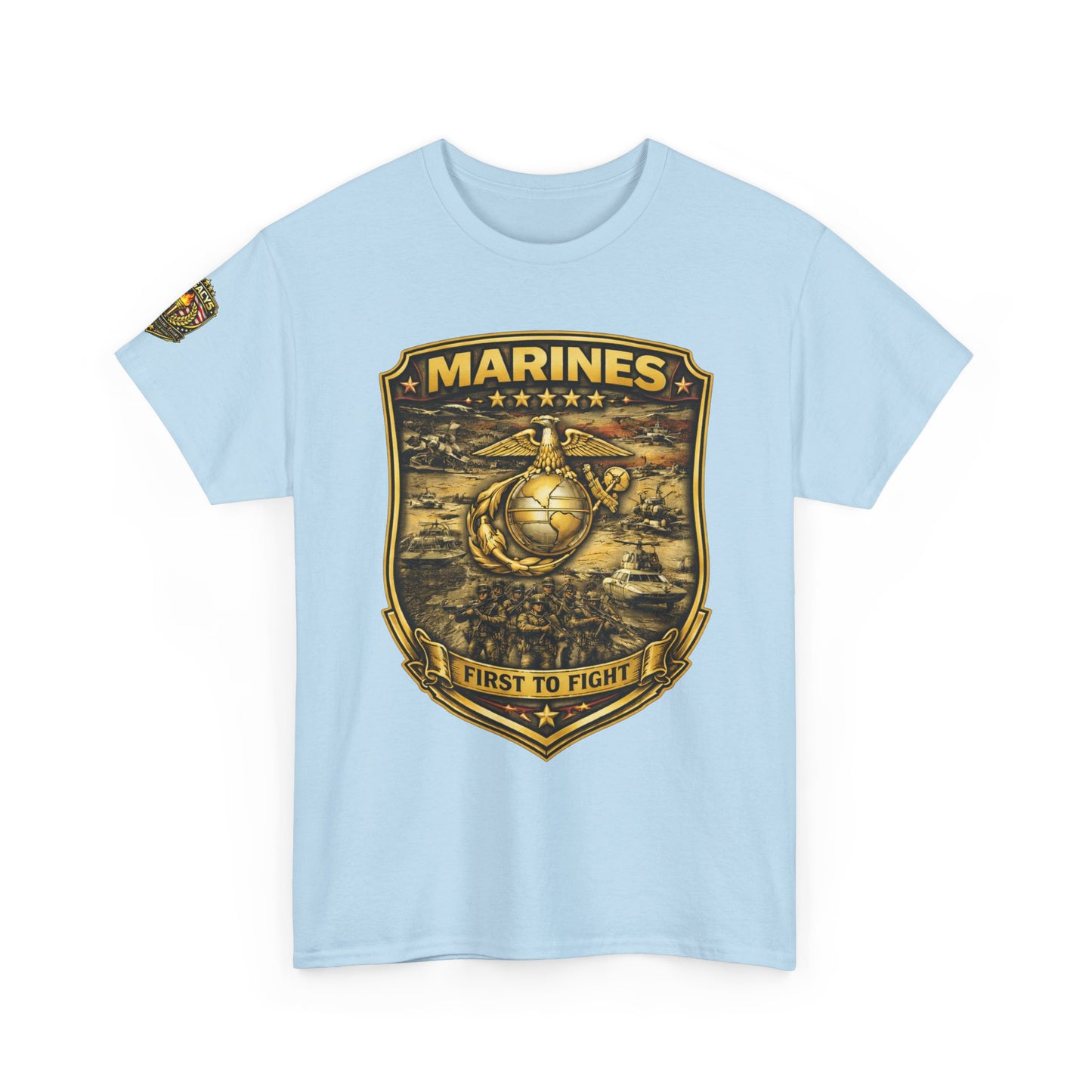 Marines 'First to Fight' Emblem T-Shirt w/ Legacy 5 Brand Crest
