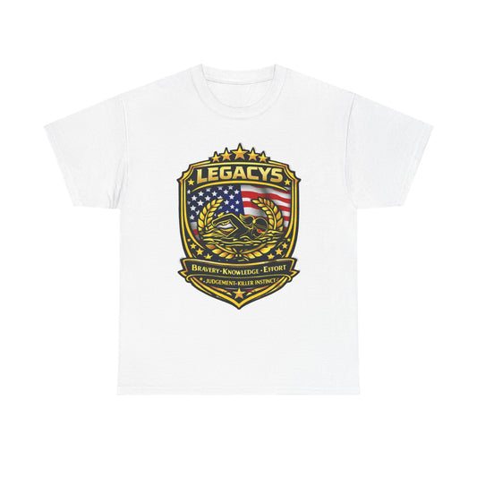Swimming - Female Silhouette Legacy Shield T-Shirt