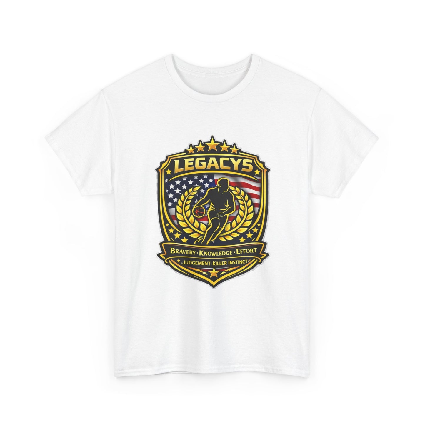 Basketball - Male Silhouette Legacy Shield T-Shirt
