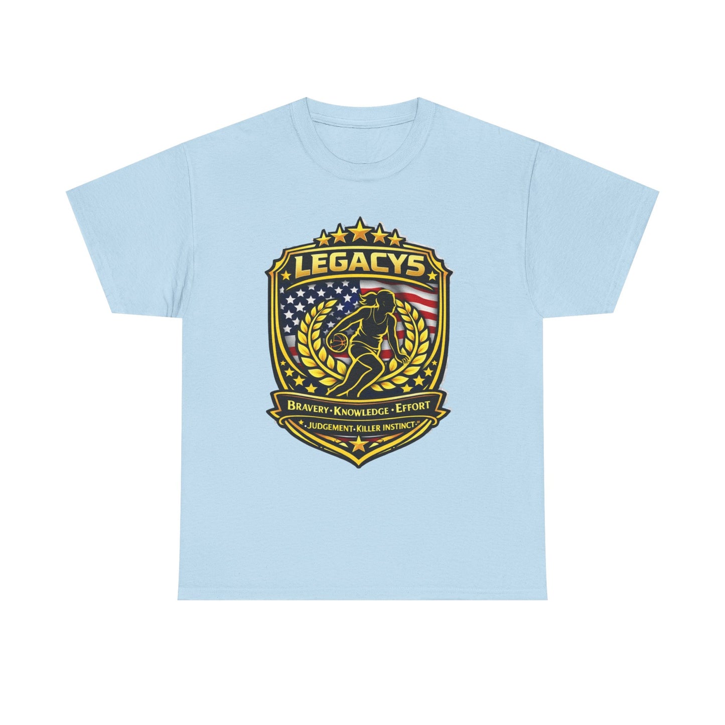 Basketball- Female Silhouette Legacy Shield T-Shirt