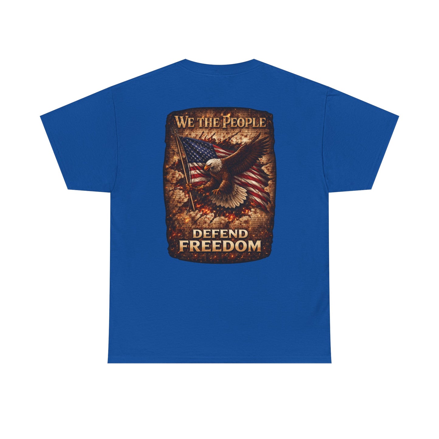 Defend Freedom 'We The People' Eagle American Flag Graphic Tâ€‘Shirt