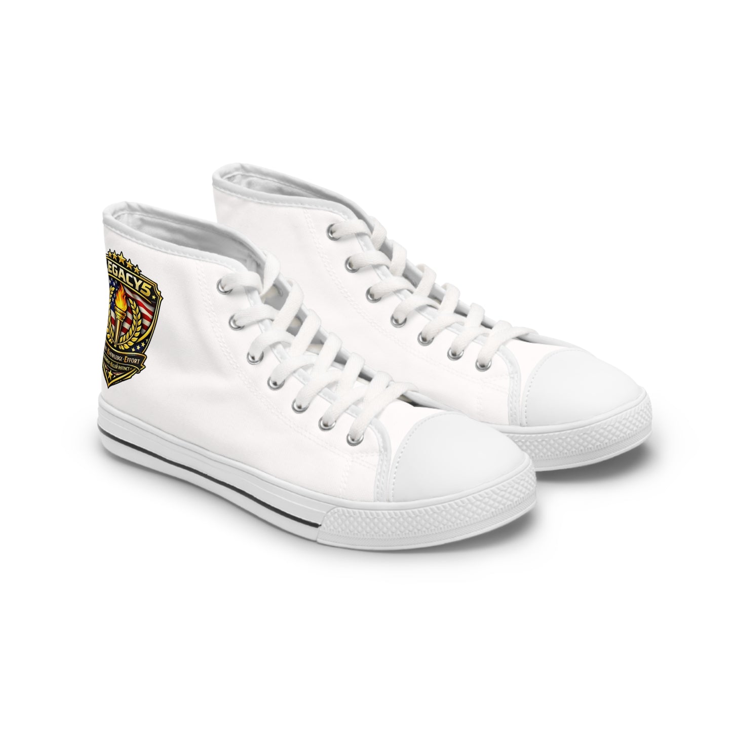Legacy 5 Brand Crest Womenâ€™s High Top Sneakers