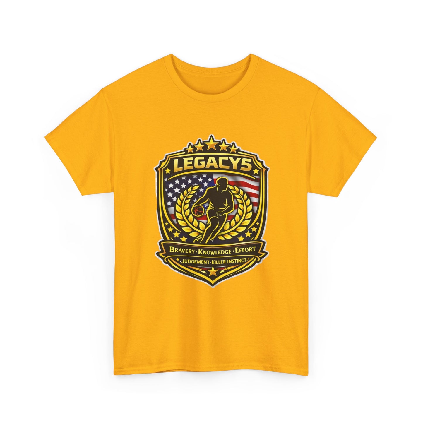 Basketball - Male Silhouette Legacy Shield T-Shirt