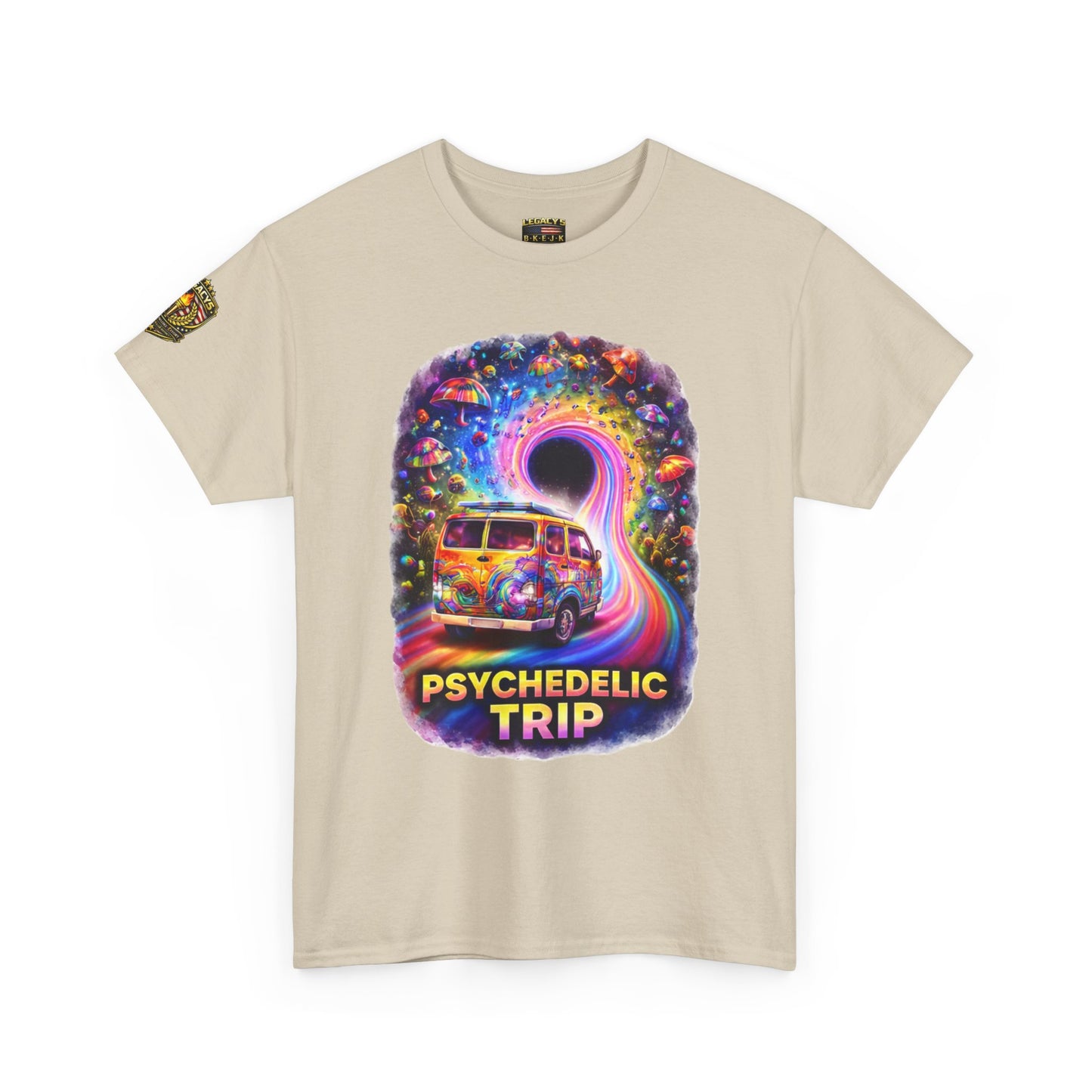 Retro VW Van Cosmic Psychedelic Road Trip T-Shirt