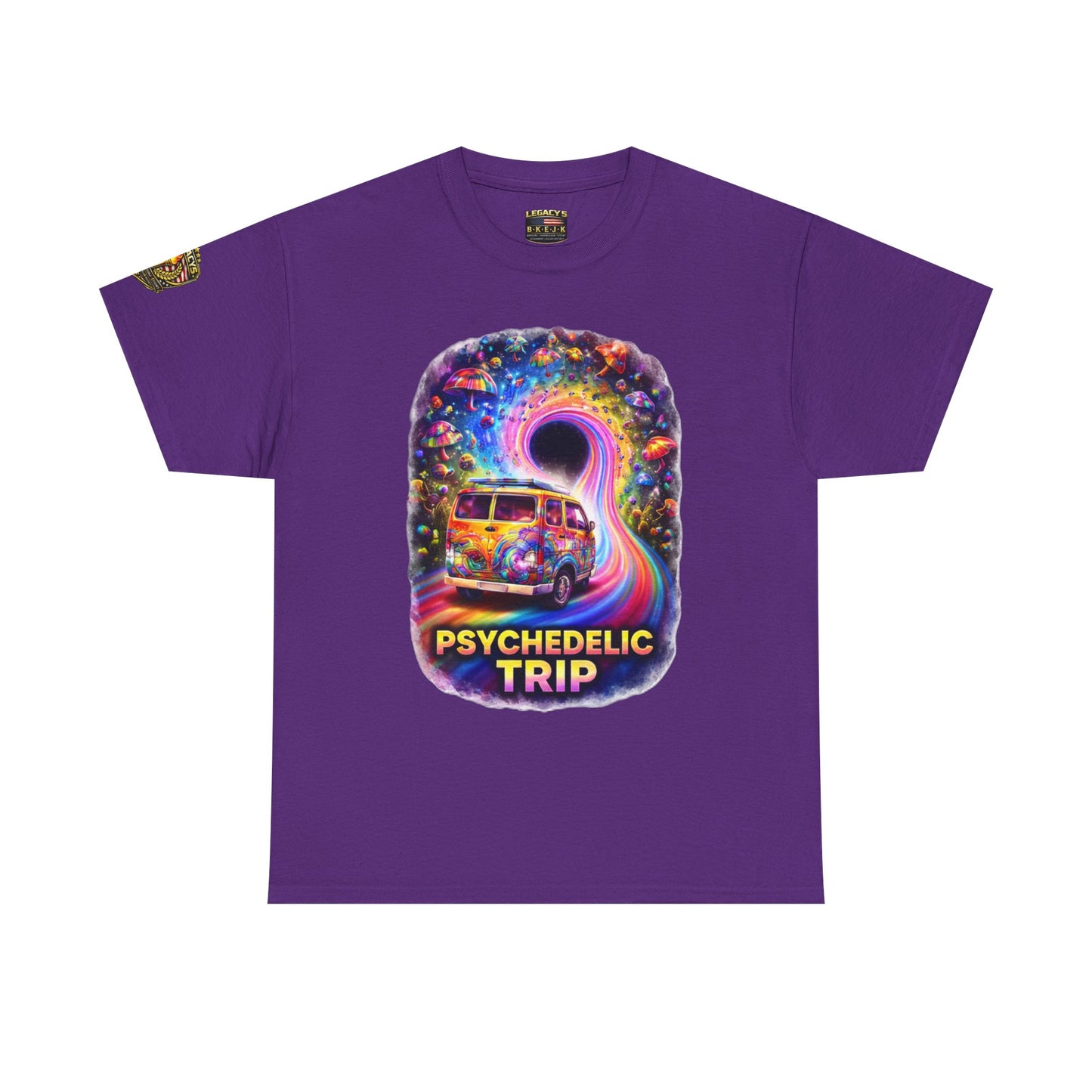 Retro VW Van Cosmic Psychedelic Road Trip T-Shirt