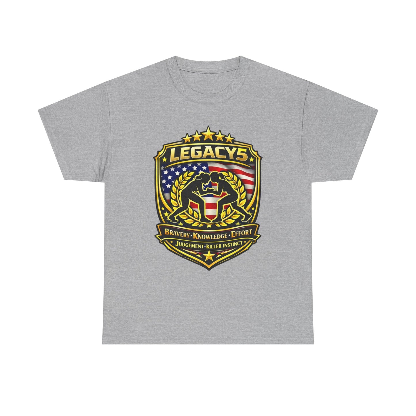 Wrestling- Female Silhouette Legacy Shield T-Shirt