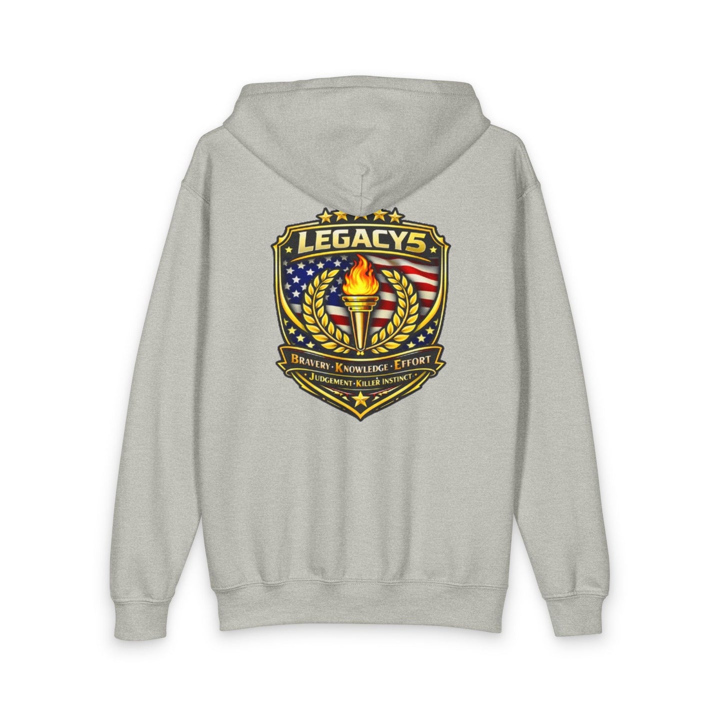 Legacy 5 Brand Crest Youth Zip Hoodie