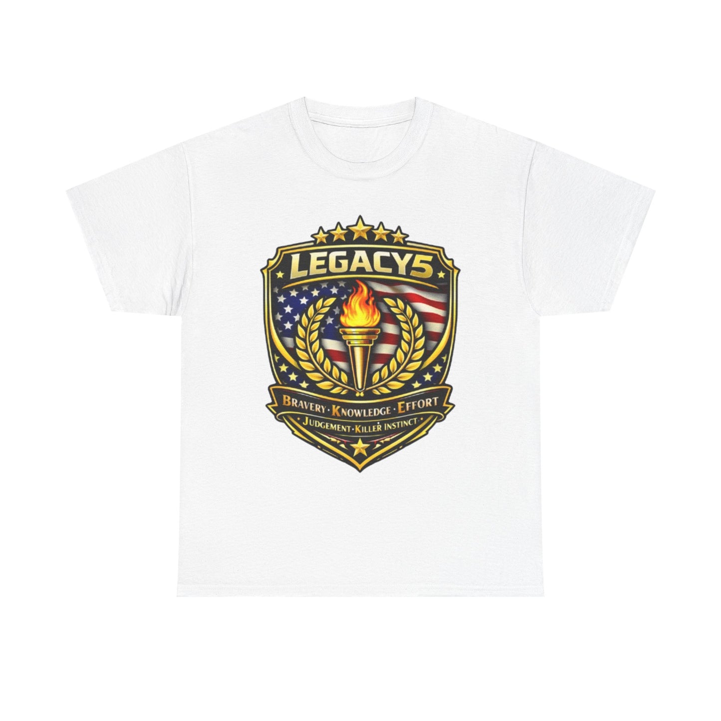 Legacy 5 Brand Crest T-Shirt - Built on Values. Worn with Purpose