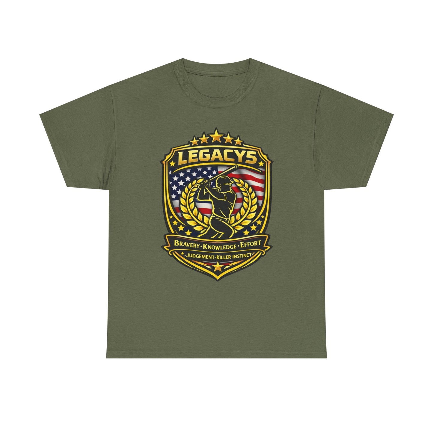 Baseball/Softball - Male Silhouette Legacy Shield T-Shirt