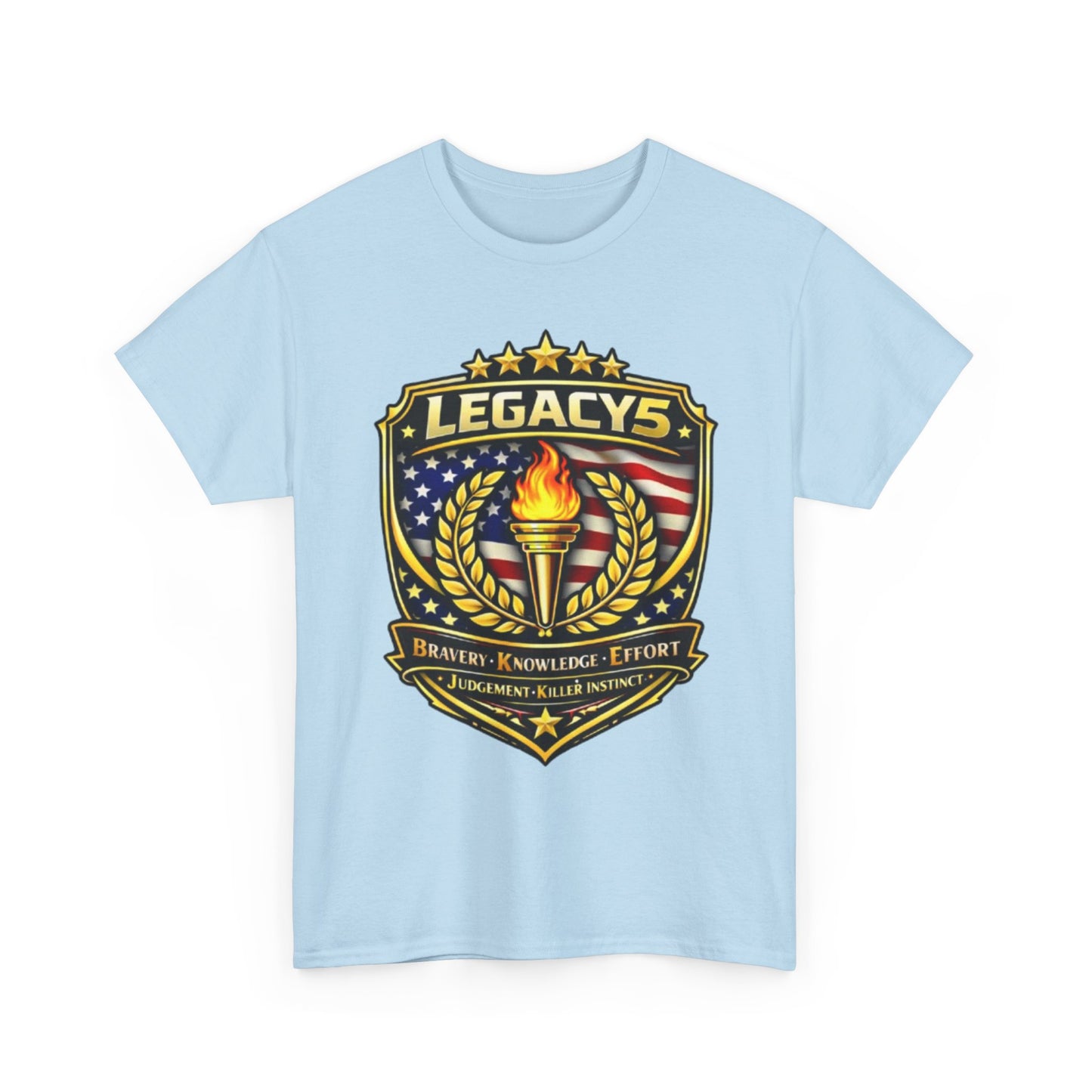Legacy 5 Brand Crest T-Shirt - Built on Values. Worn with Purpose