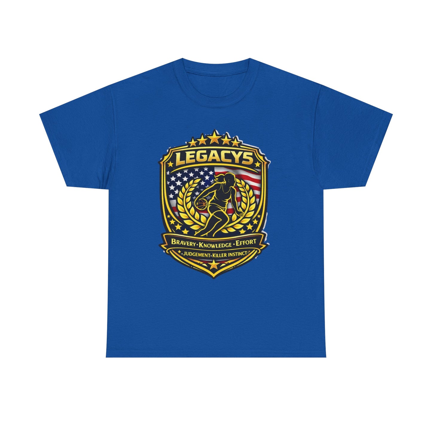 Basketball- Female Silhouette Legacy Shield T-Shirt